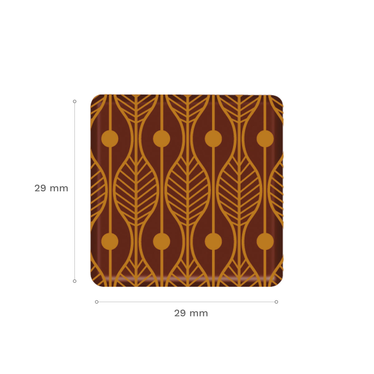 DECORAÇÃO DE CHOCOLATE JURA SQUARE PANTHER 29X29MM