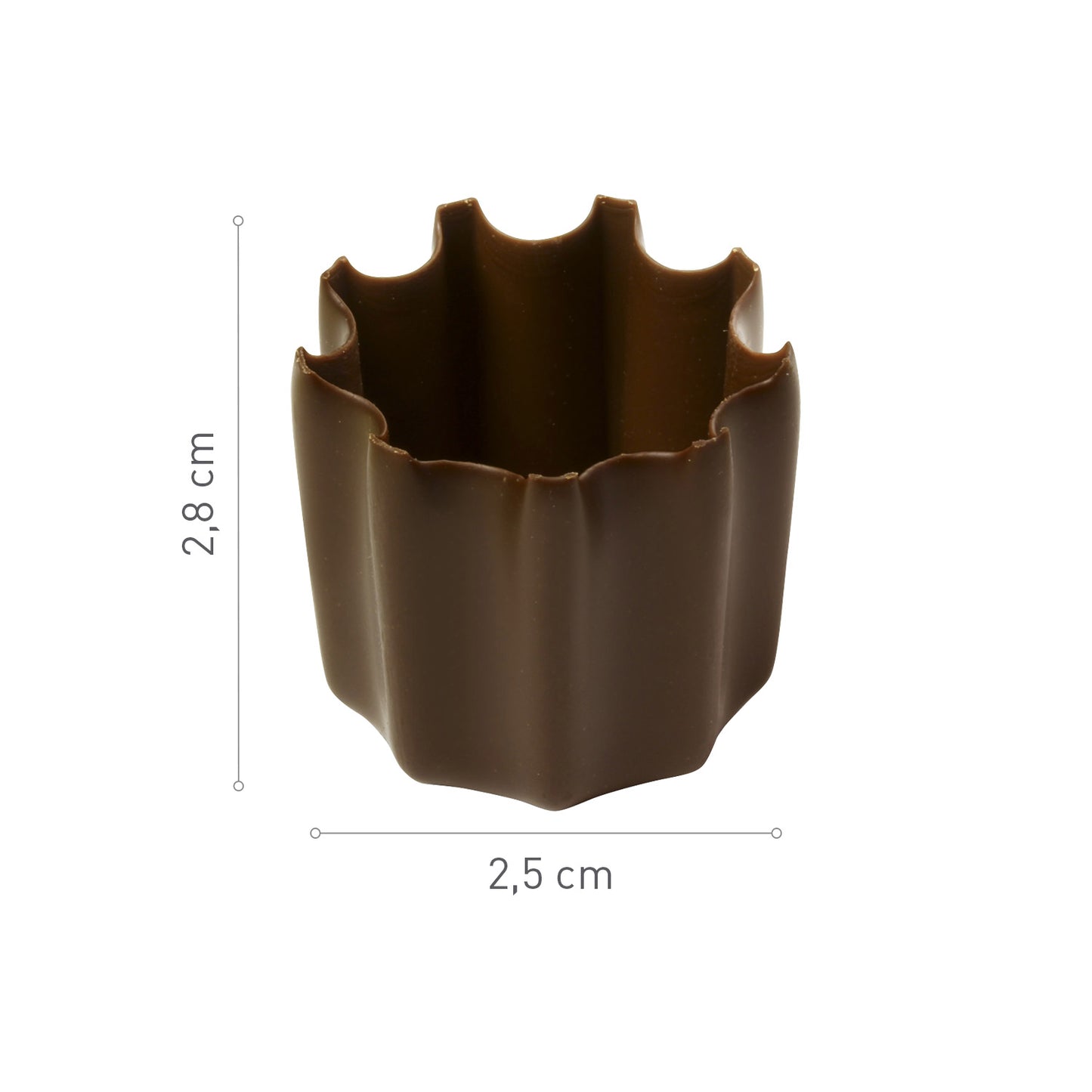 COPA ESTRELLA DE CHOCOLATE NEGRO 25X28MM