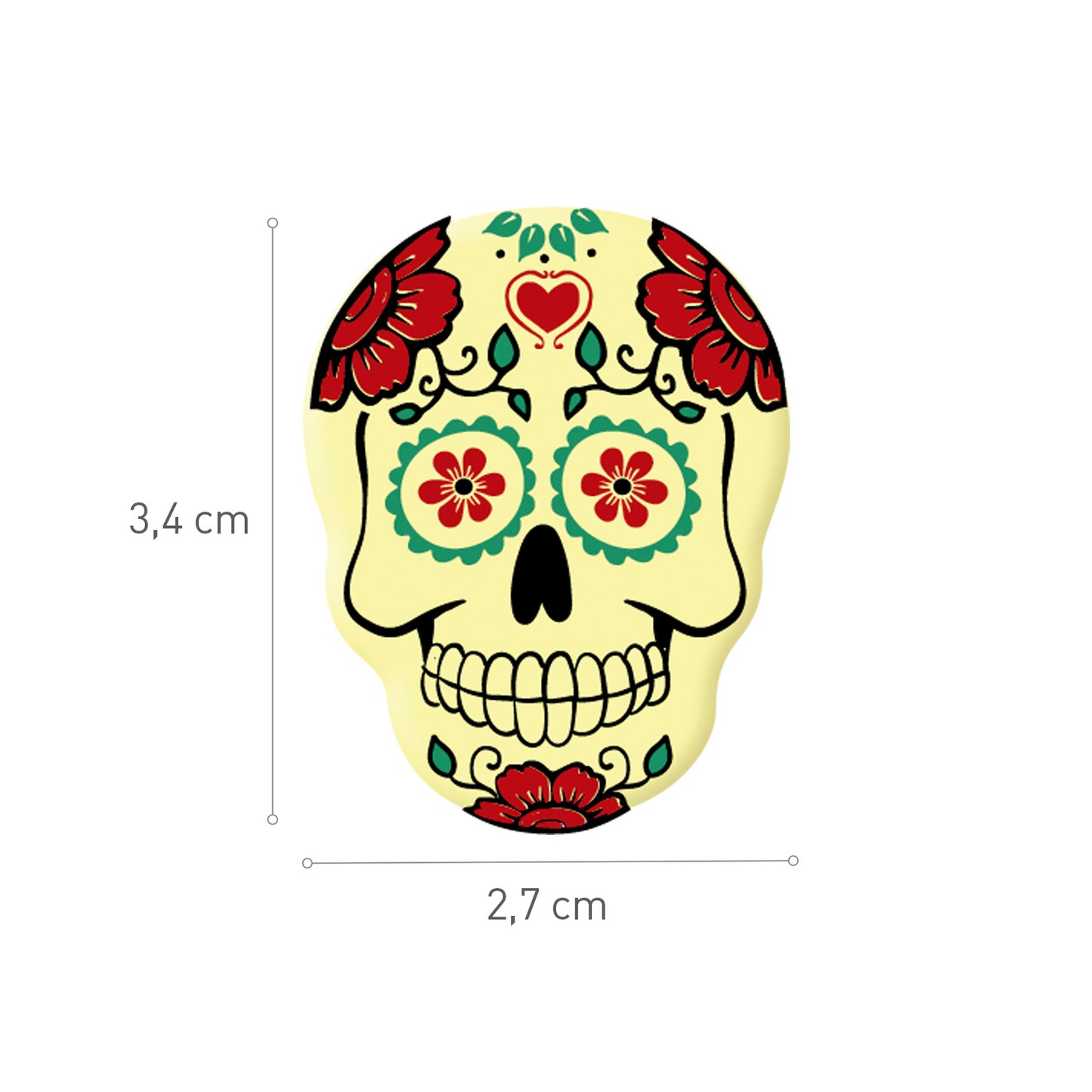 HALLOWEEN TESCHI DI CIOCCOLATO BIANCO 34X27MM