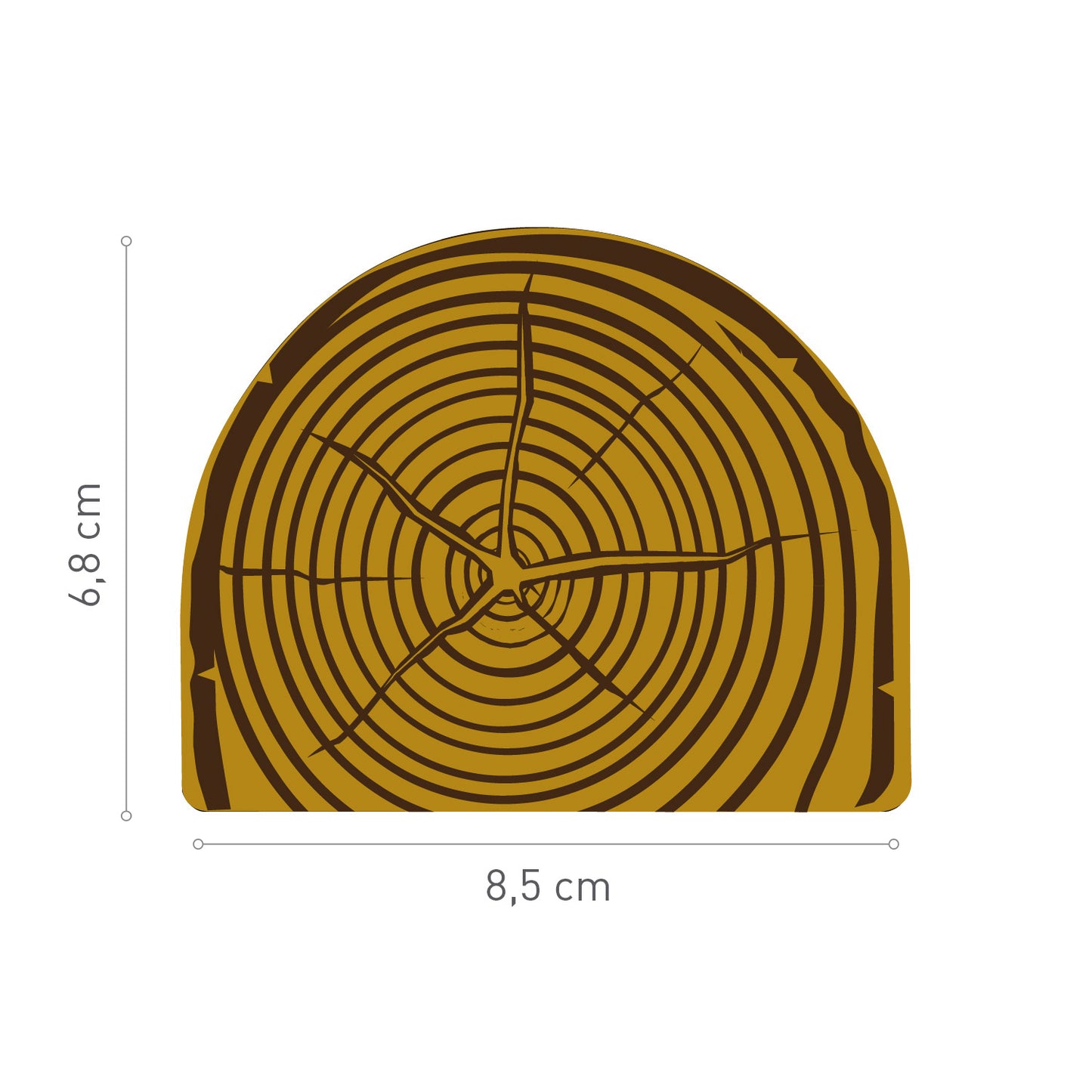 TRONCO ARVORE DE CHOCOLATE ESCURO 68X85MM