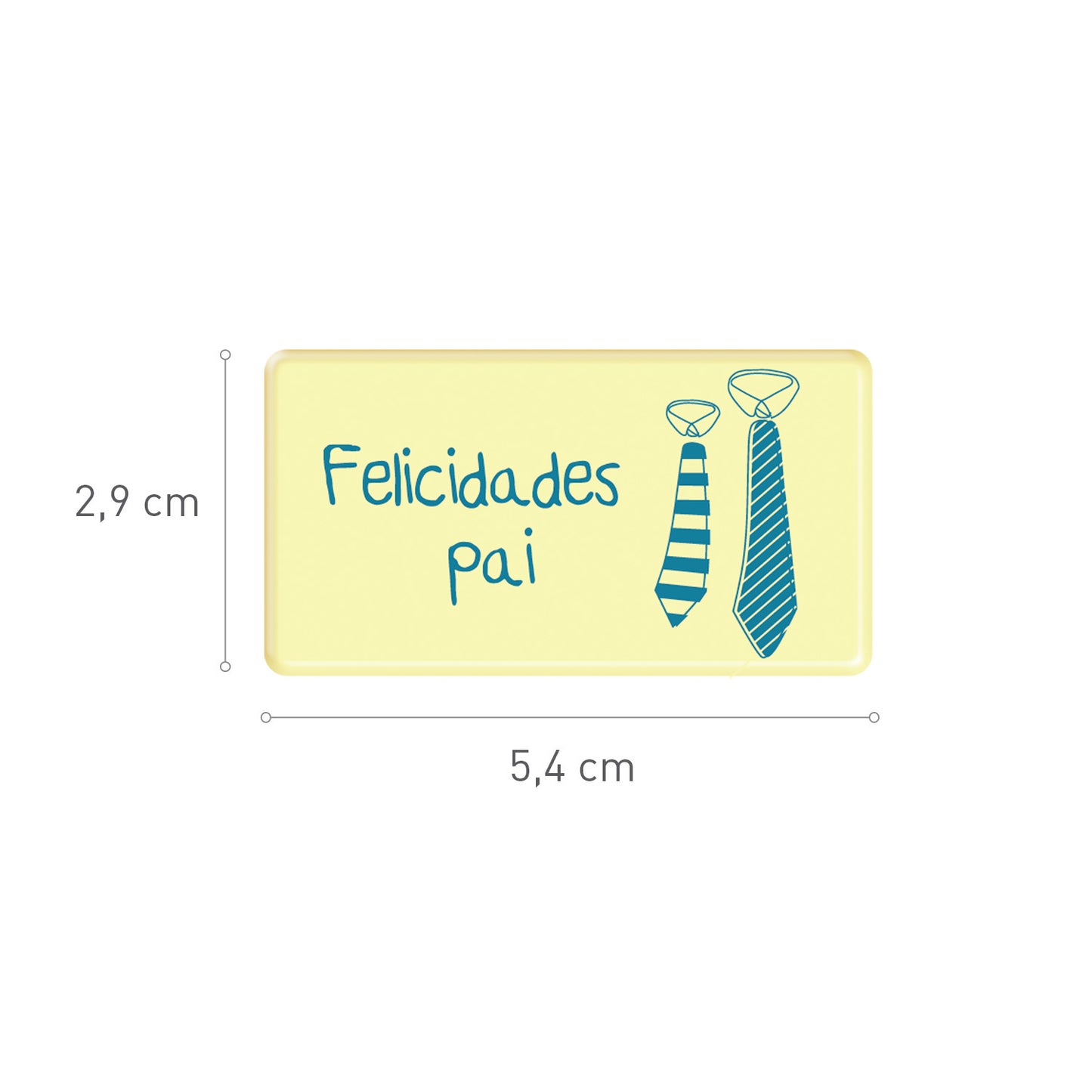 PIATTO CIOCCOLATO BIANCO FELICIDADES PAI 54X29MM