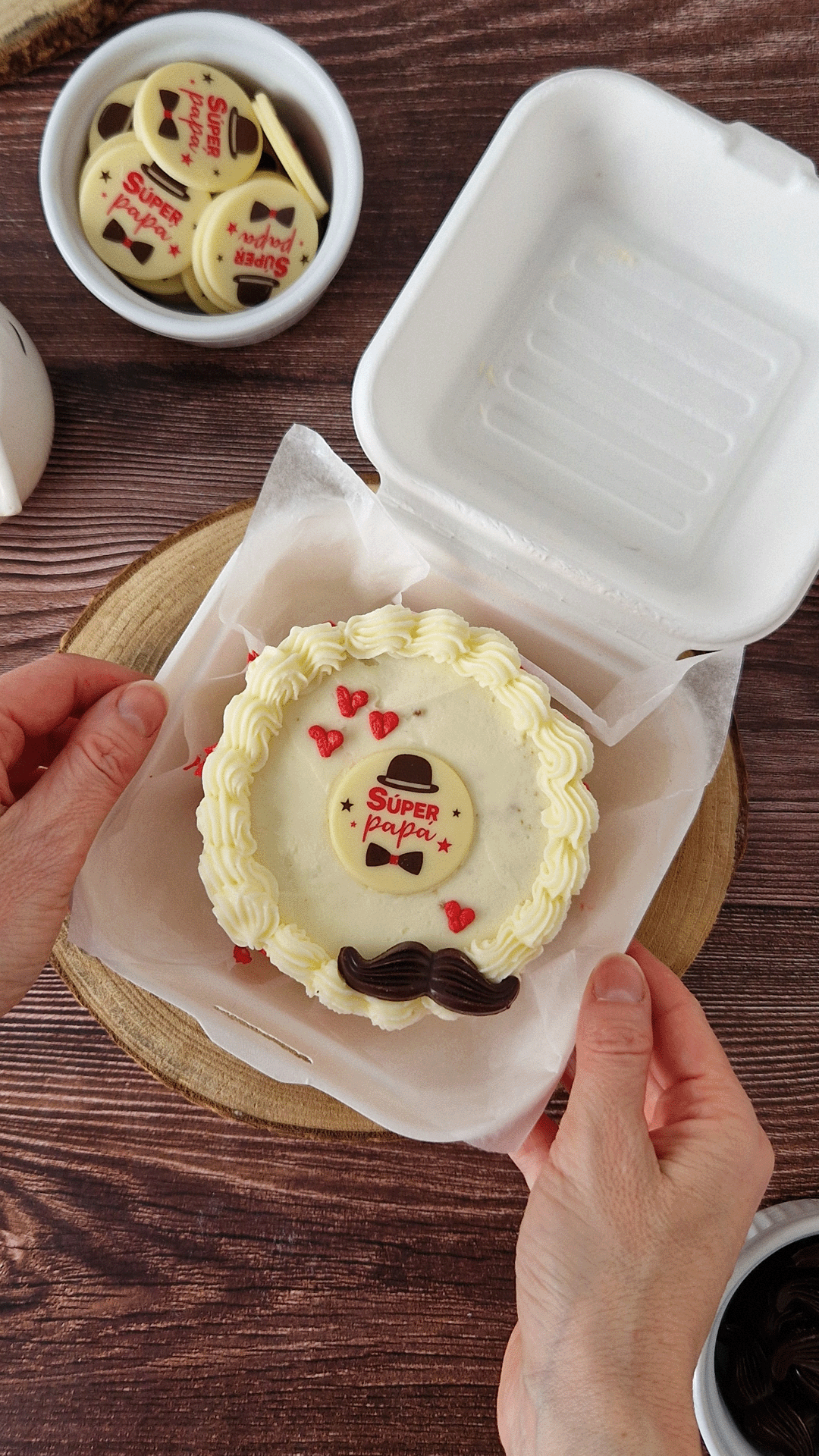 WHITE CHOCOLATE PLATE SÚPER PAPÁ Ø 39MM