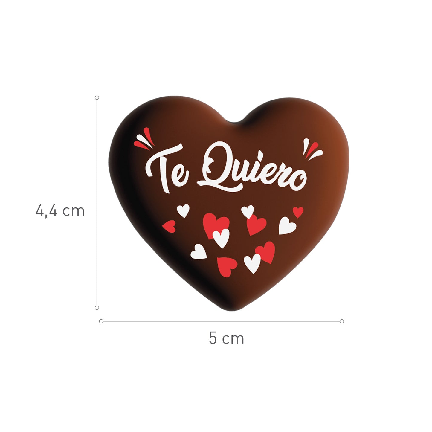CUORE CIOCCOLATO FONDENTE TE QUIERO 50X44MM