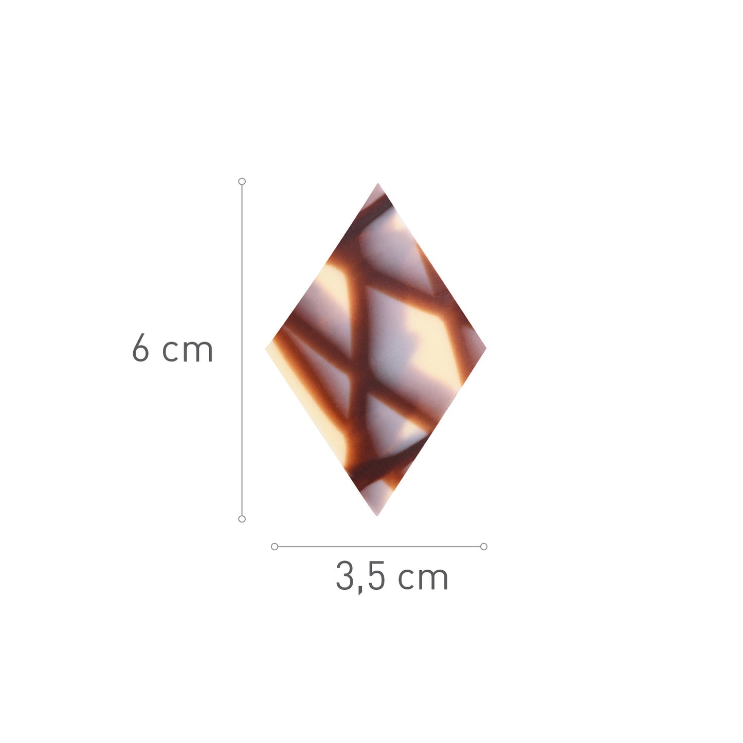 ROMBO MÁRMOL CHOCOLATE BLANCO 35X60MM