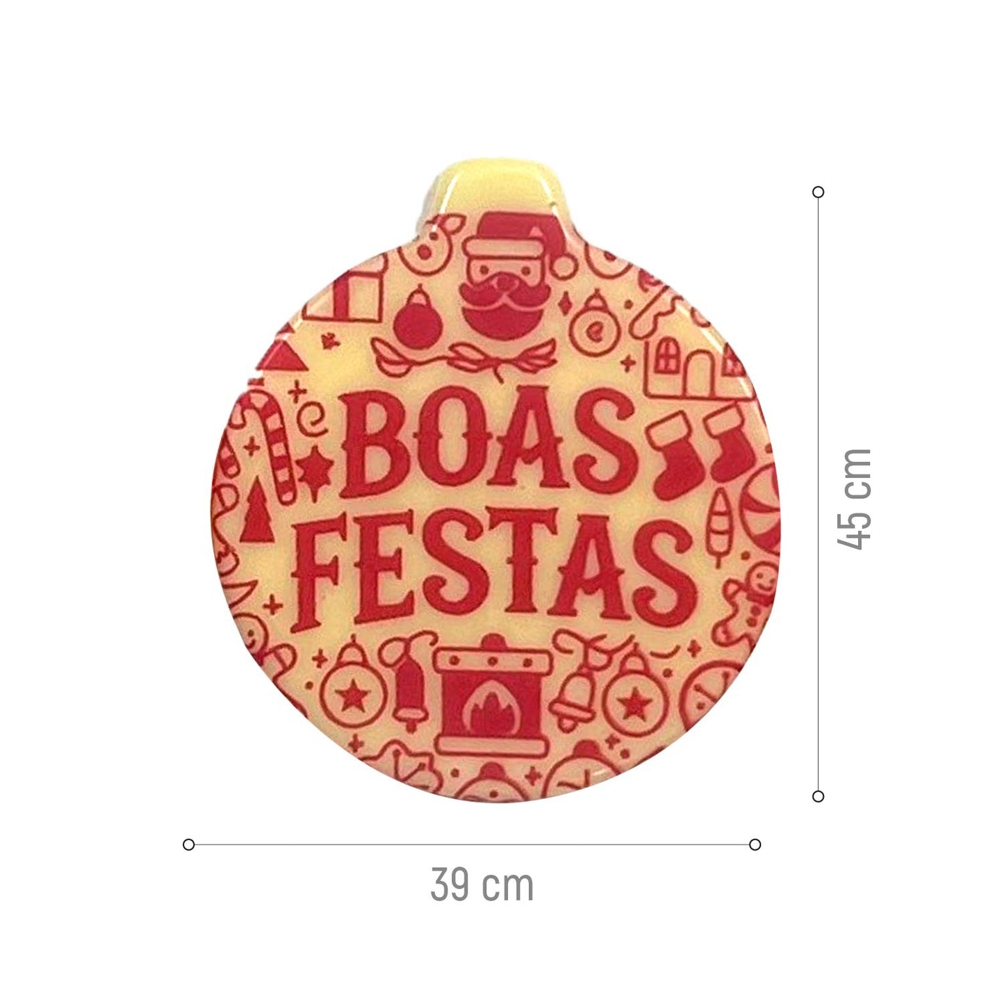 LETRERO CHOCOLATE BLANCO BOAS FESTAS 72 UDS