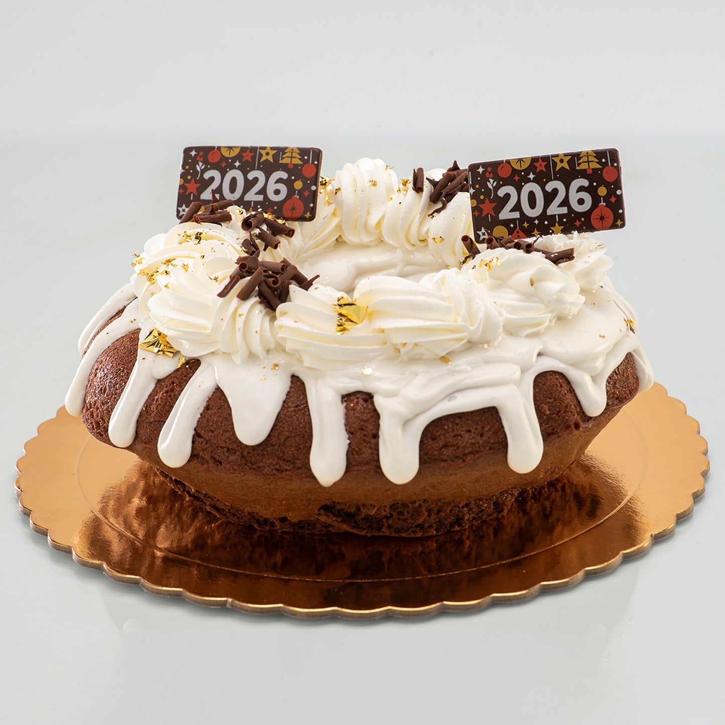 DECORACION CHOCOLATE PLACA 2026 - 60 UNIDADES
