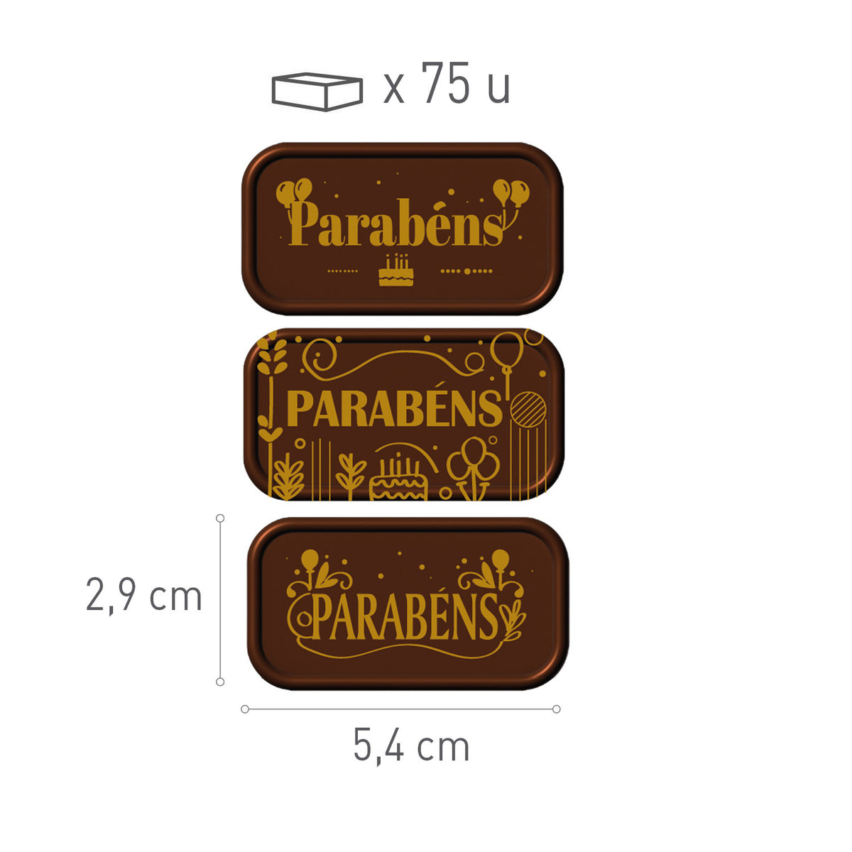 ASSORTI CHOCO NOIR PARABENS SIGN