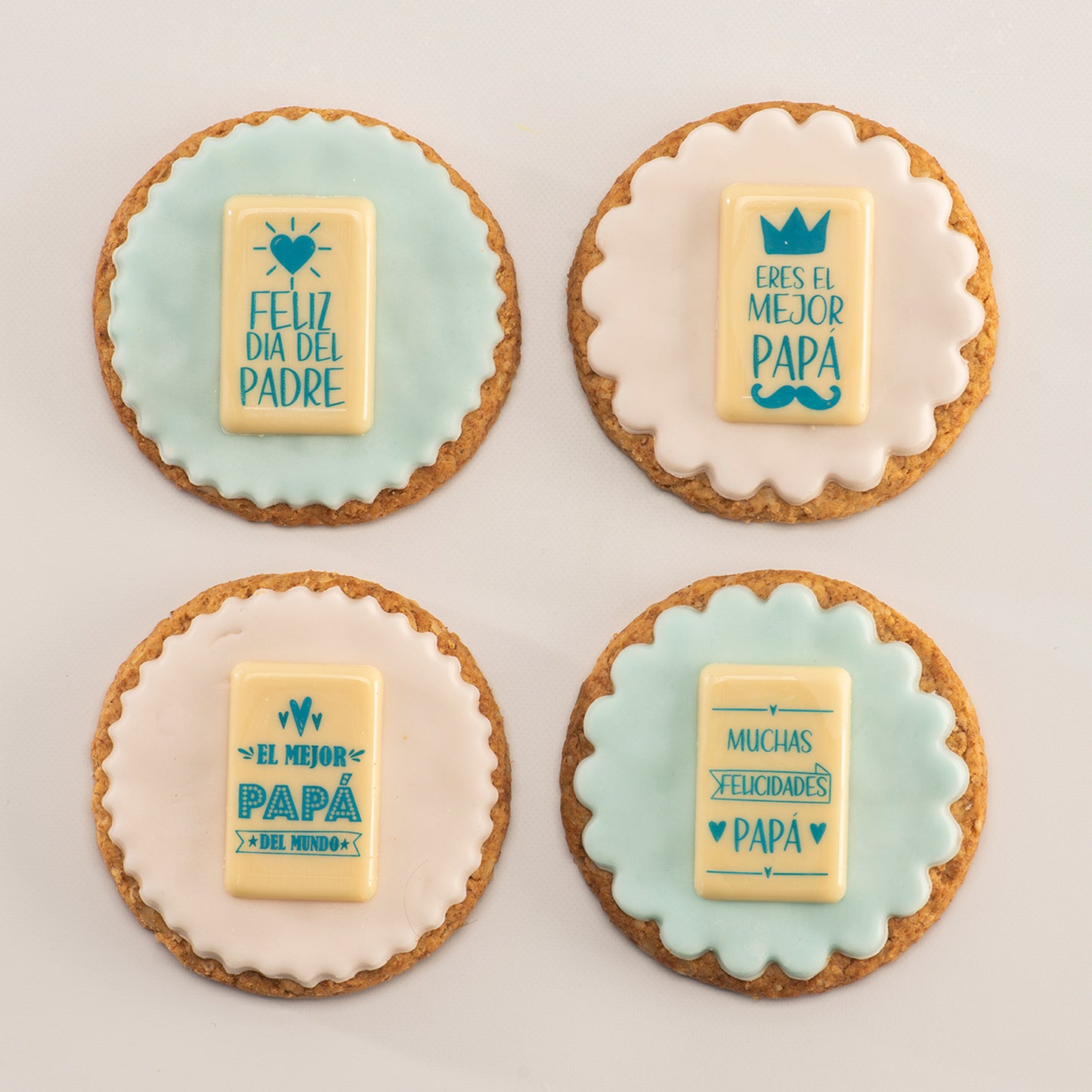 ASSORTED WHITE CHOCO HAPPY DADDY'S DAY SIGN 40X26MM - 126 PC