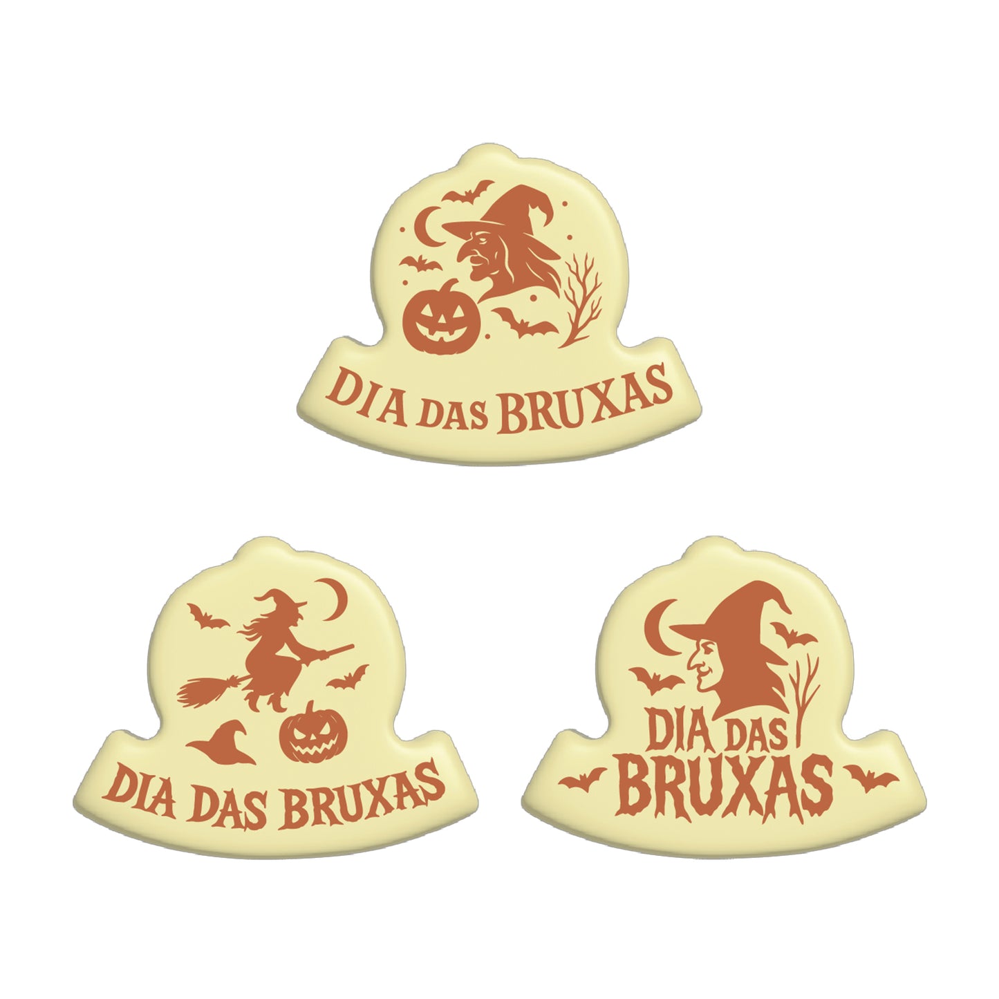 LETREIRO CHOCOLATE BRANCO SORTIDO BRUXAS 63 UNID.