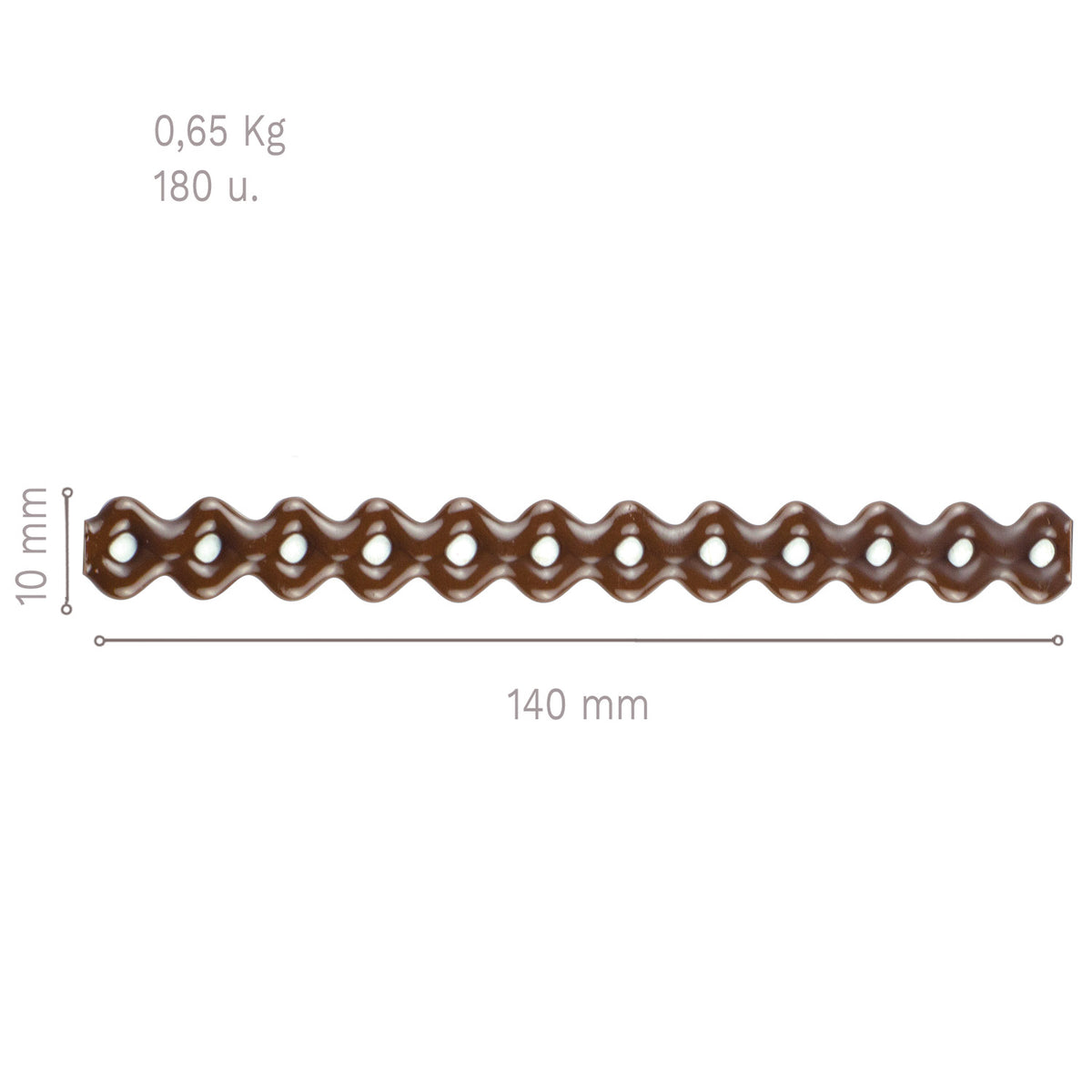 BOIS ROUGE NOIR 10X140 MM - 0,65 KG - 180 UNITÉS