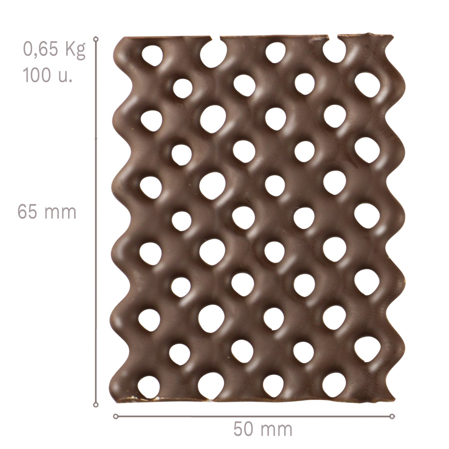 GRAND RECTANGLE NOIR 50X65 MM - 0,65 KG - 100 UNITÉS