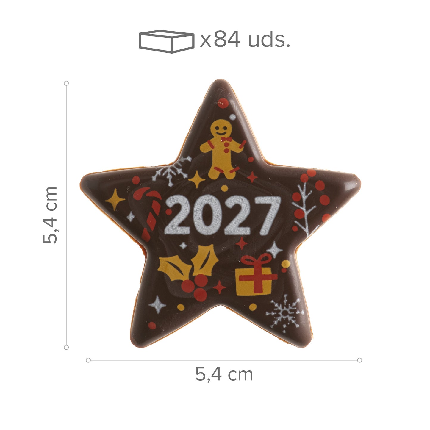 LETRERO CHOCOLATE NEGRO ESTRELLA 2027 84 UNIDADES