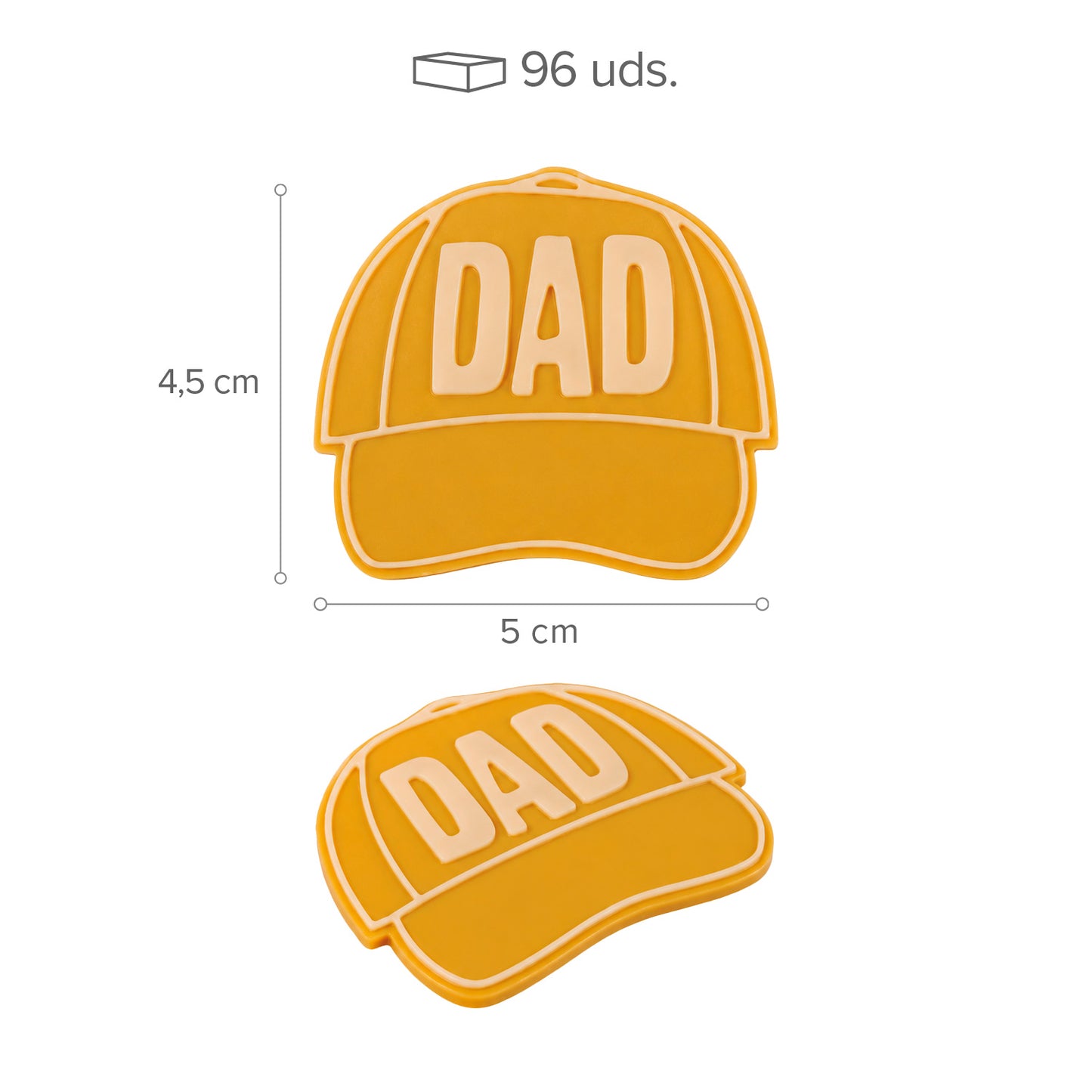 WHITE CHOCOLATE DECORATION DAD CAP 96PCS