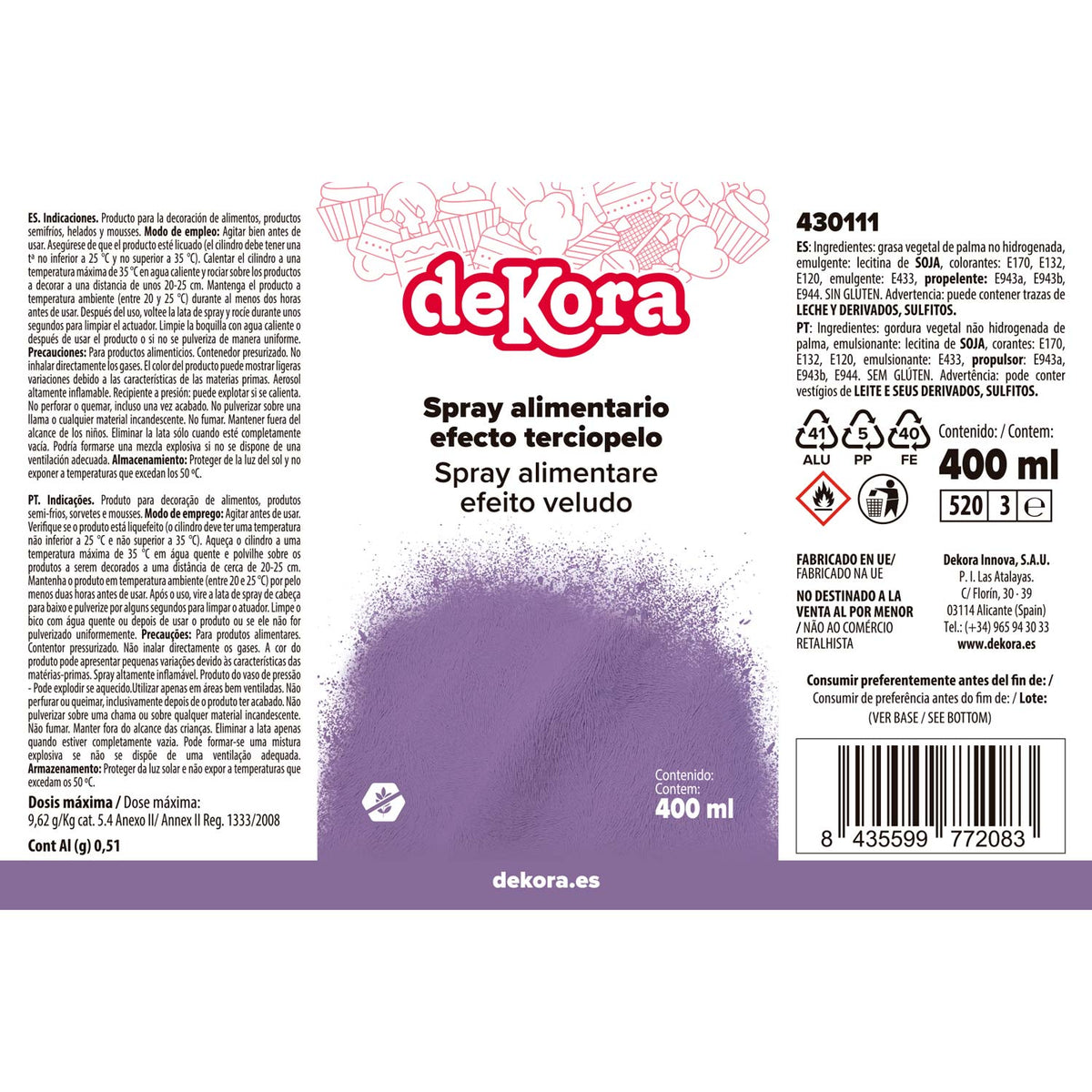 NUOVO SPRAY EFEETTO VELLUTO VIOLA 400ML