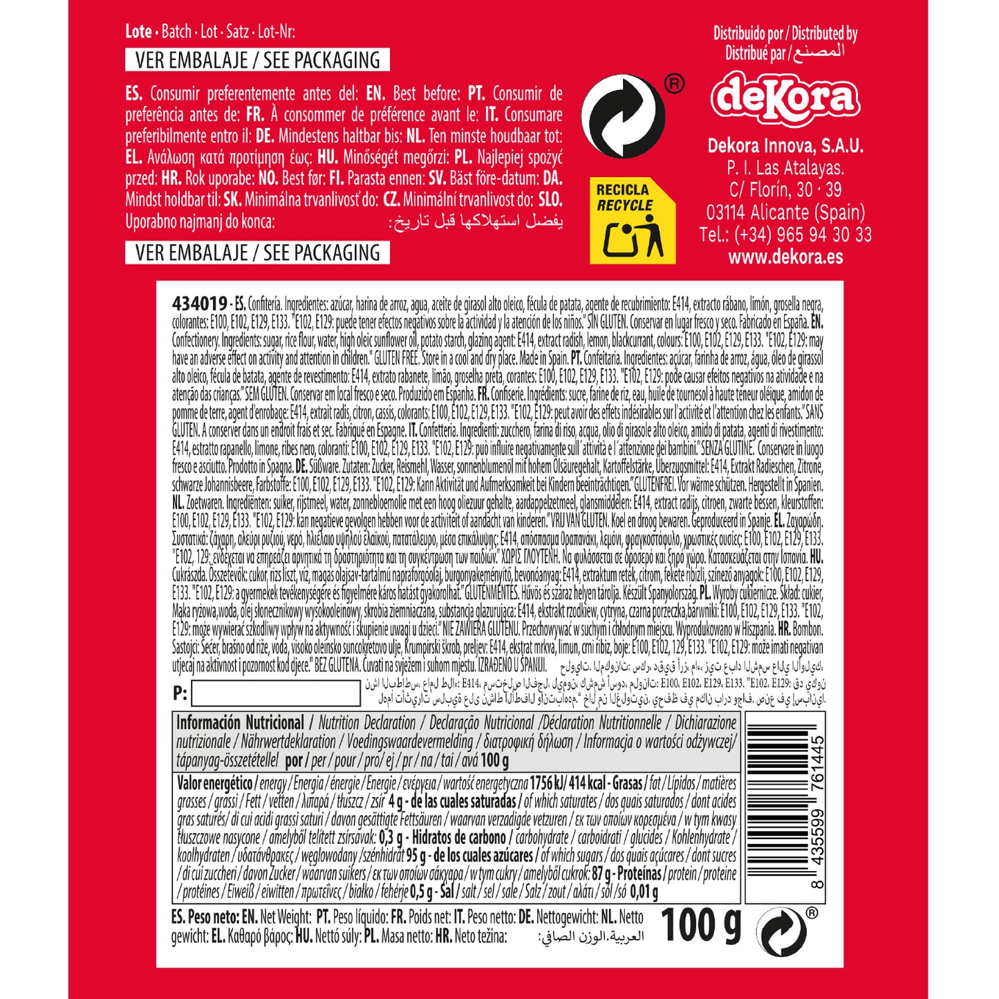 SPRINKLE MIX DE GRANULADOS DE NATAL VERMELHO E VERDE 100G