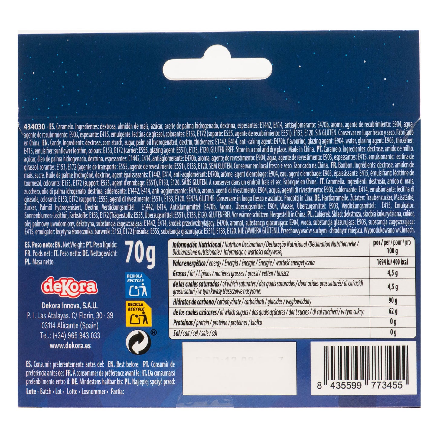 MIX DI SPRINKLES ASTRONAUTA 70G (3X23.3G)