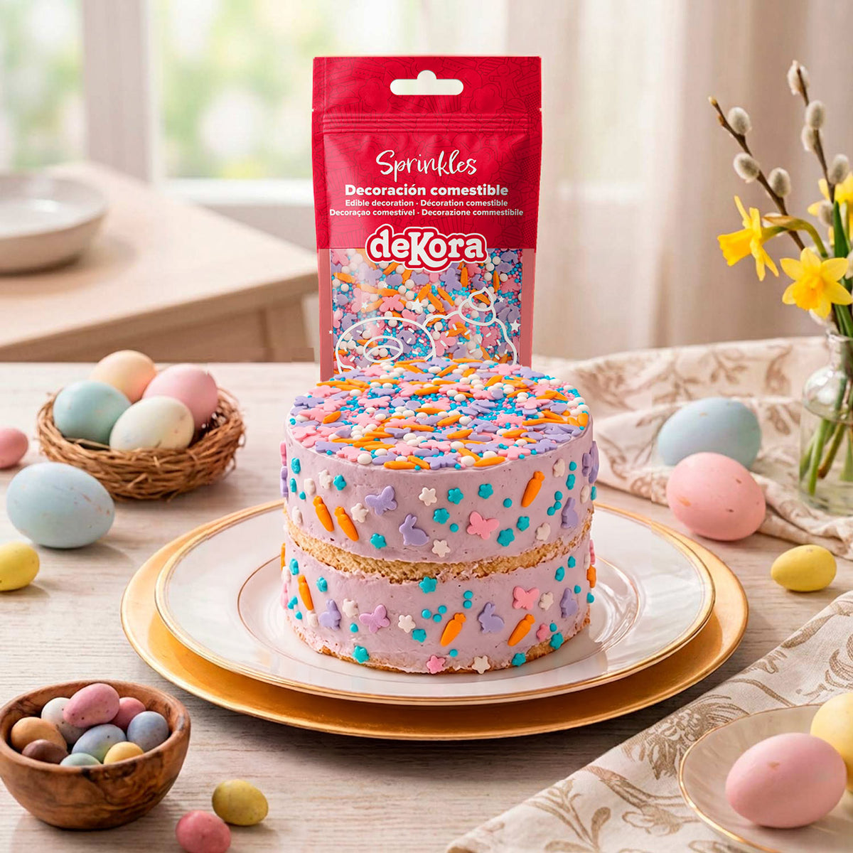 MIX DE SPRINKLES COELHO, CENOURA E BORBOLETA FUNNY BUNNY 100