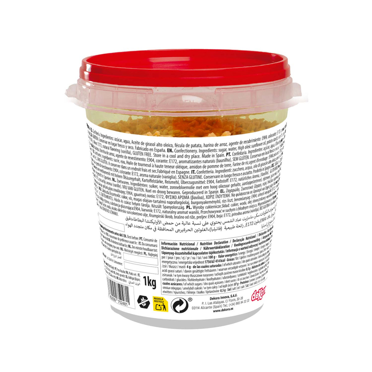 SUGAR GOLD STAR CONFETTI 1KG