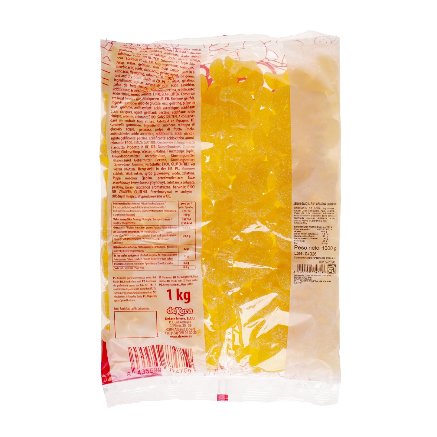LEMON JELLY SLICES 1 KG