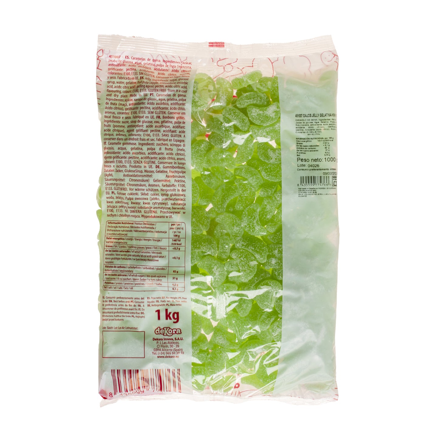 QUARTIERS DE KIWI JELLY 1 KG
