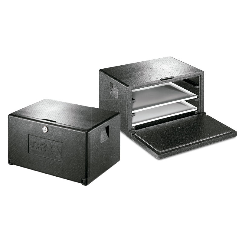CAISSE ISOTHERME COMBI UNIVERSELLE LATÉRALE 3 PLATEAUX AVEC THERMOMETRE 68 x49 CM