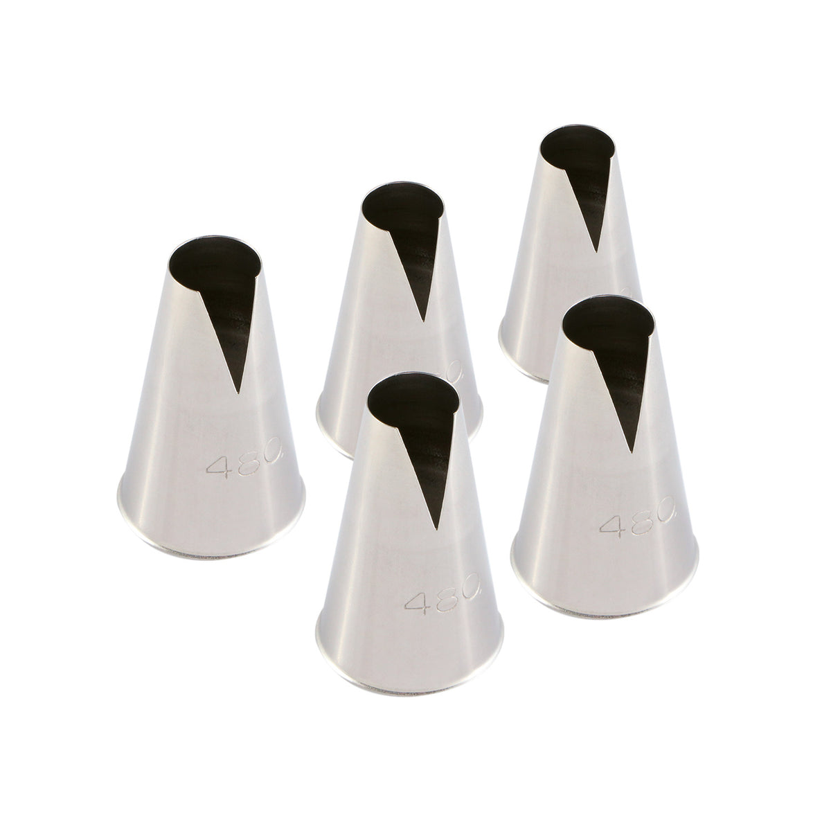 SET 5 STAINLESS STEEL NOZZLES SAINT HONORE Ø 12MM L 25MM