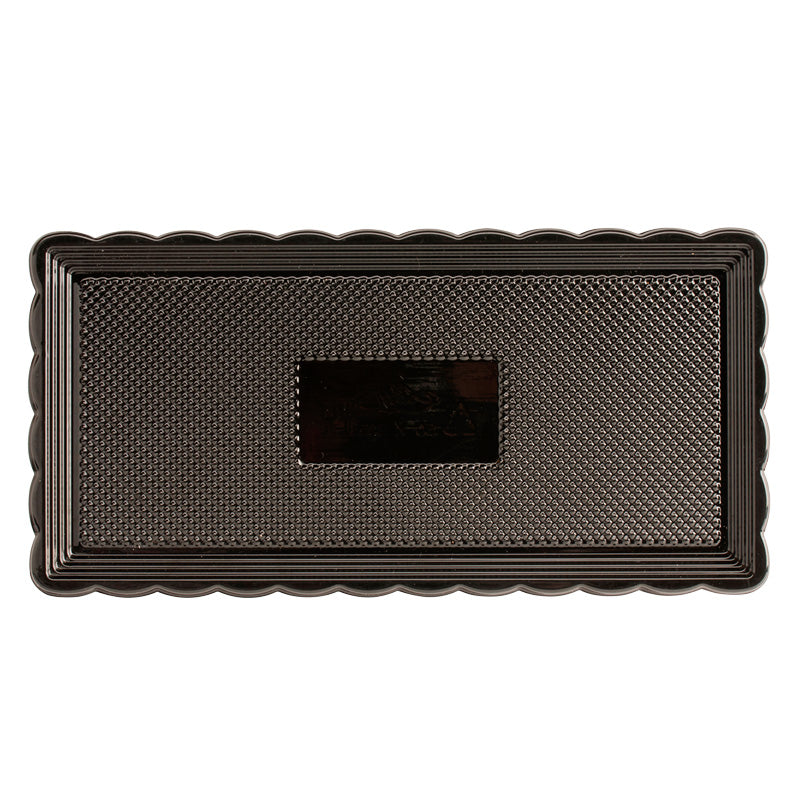 BLACK RECTANGULAR TRAY 35X15CM.