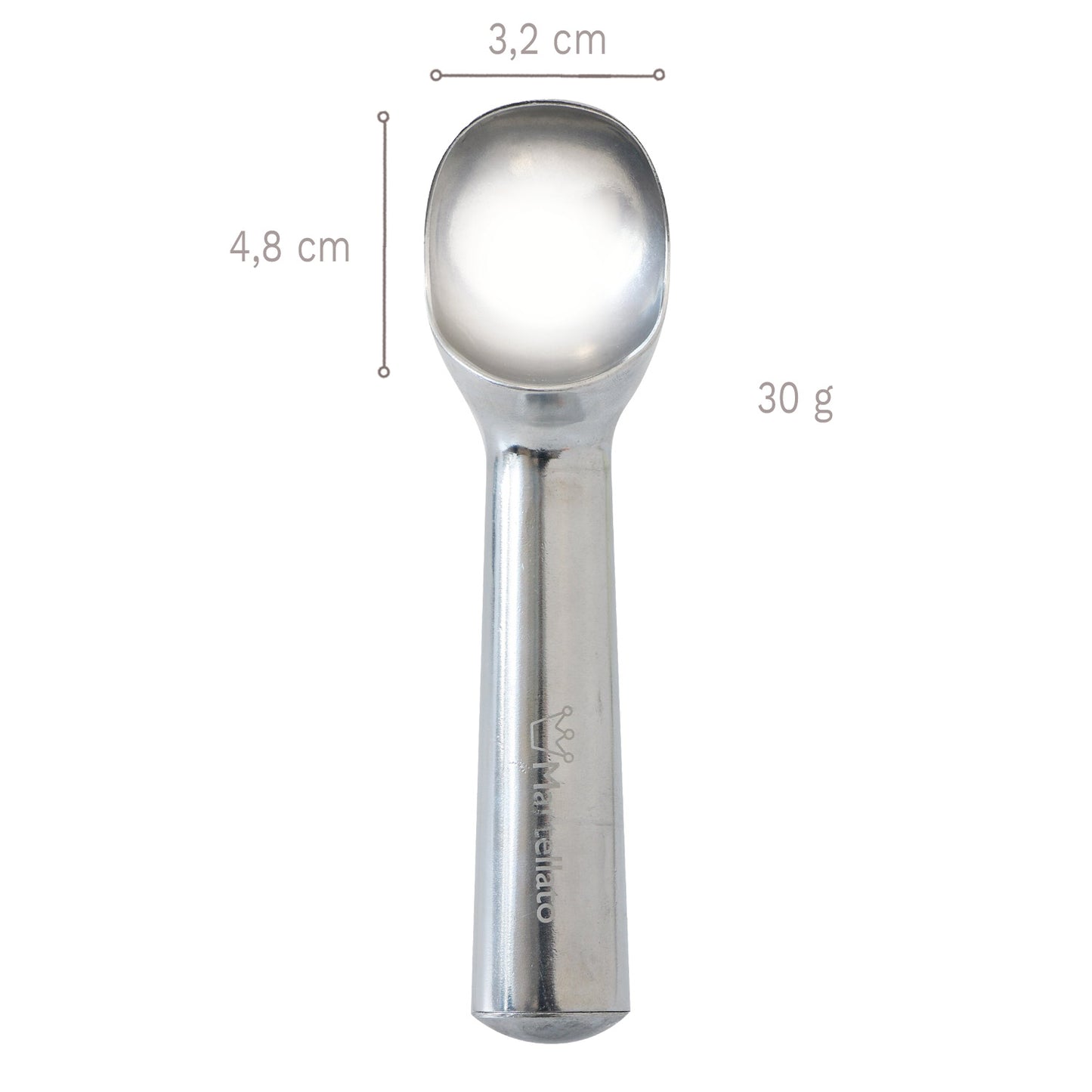 ICE CREAM SPOON 3.5X5X1 CM - CAPACITY 30 GR