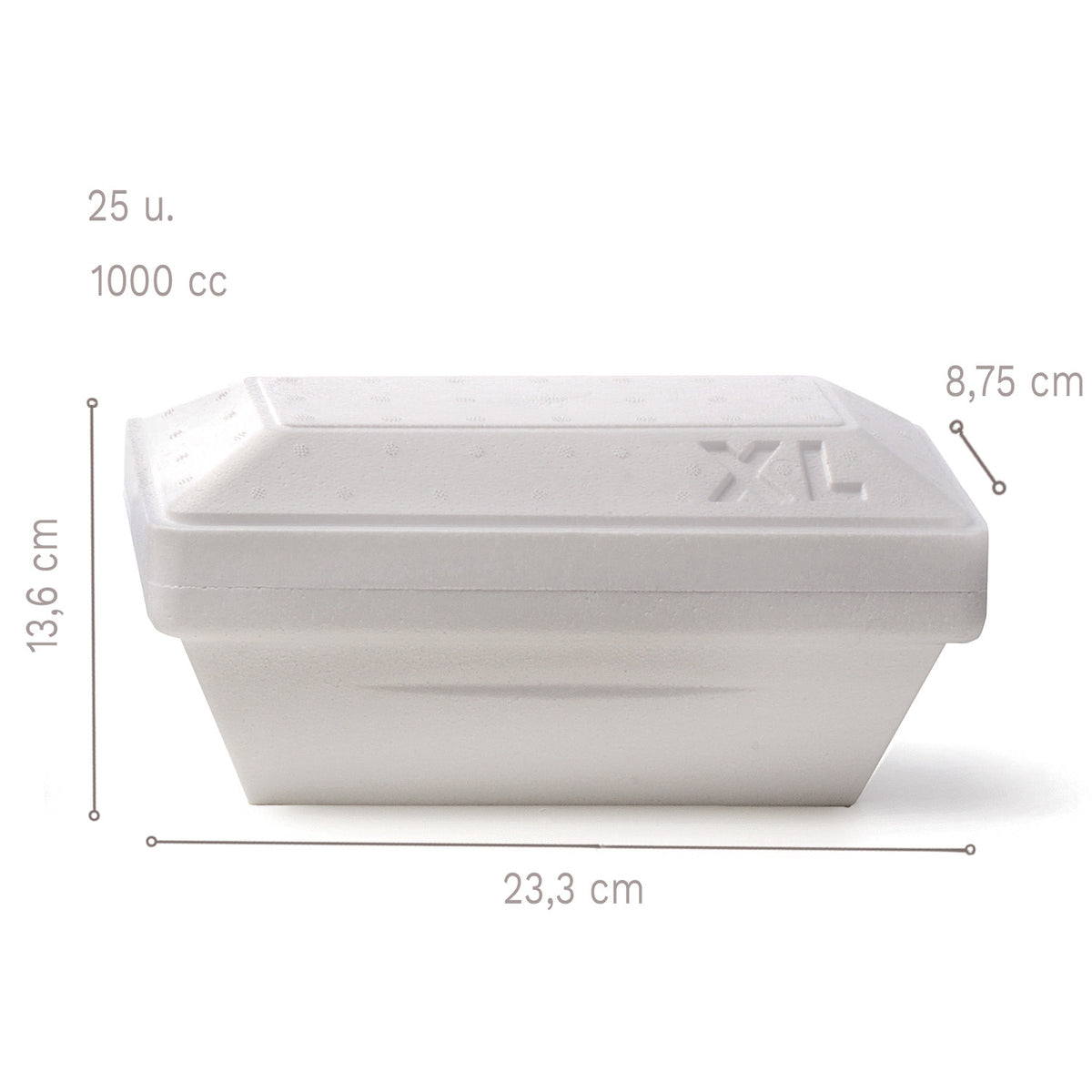 CONTENITORI PER GELATO 1000 CC: 23,3 X 13,6 CM H 8,75 CM -