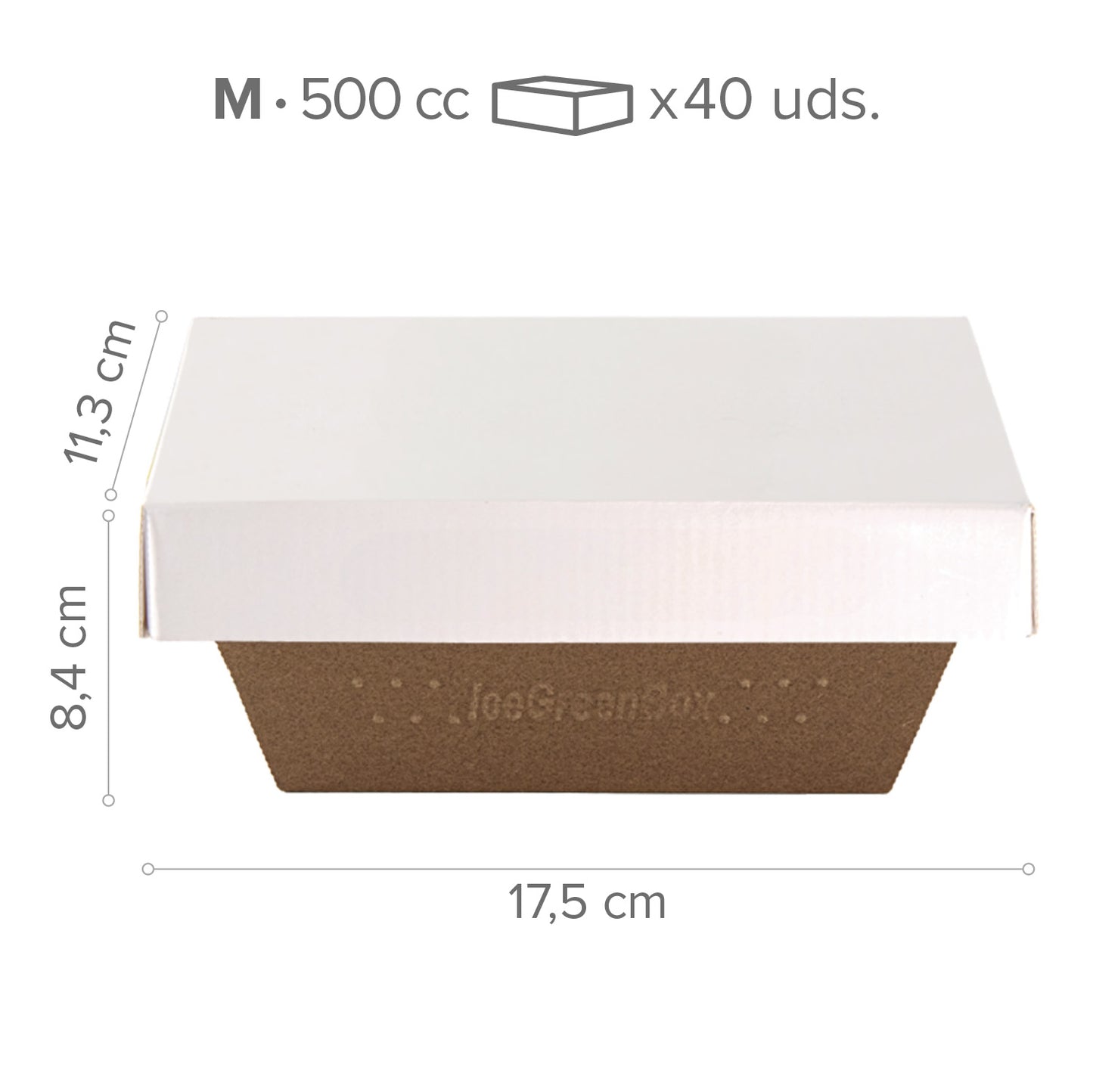 ECO ZERO DRIP CONTAINER - 17.5 x 11.3 H 8.4CM 500C- 40 UNITS