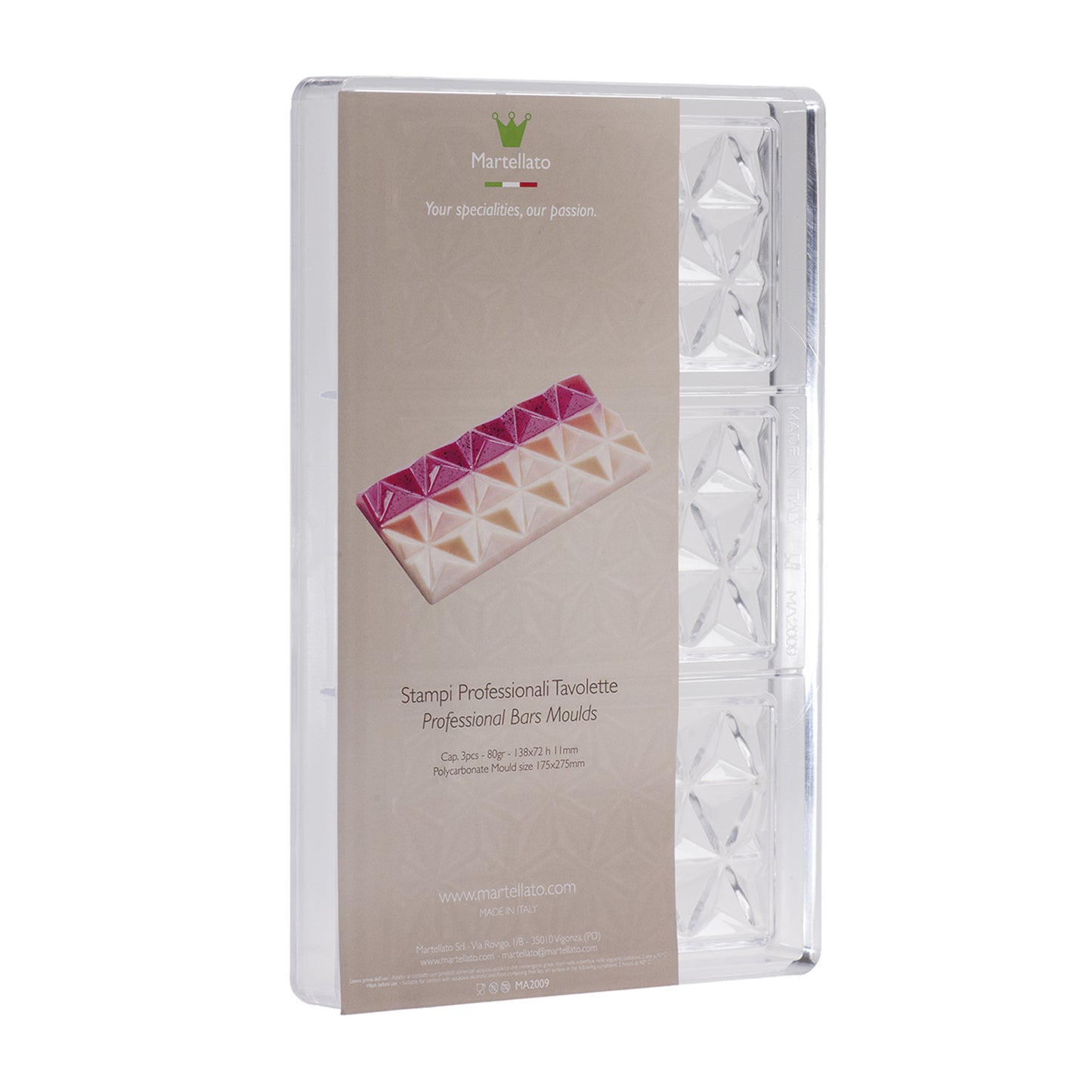 STAMPO POLICARBONTAO CIOCCOLATINI 138X72 H11MM