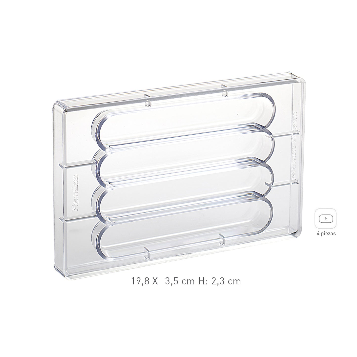 STAMPO POLICARBONATO FLAT 198X35 H 23MM | 4PCS