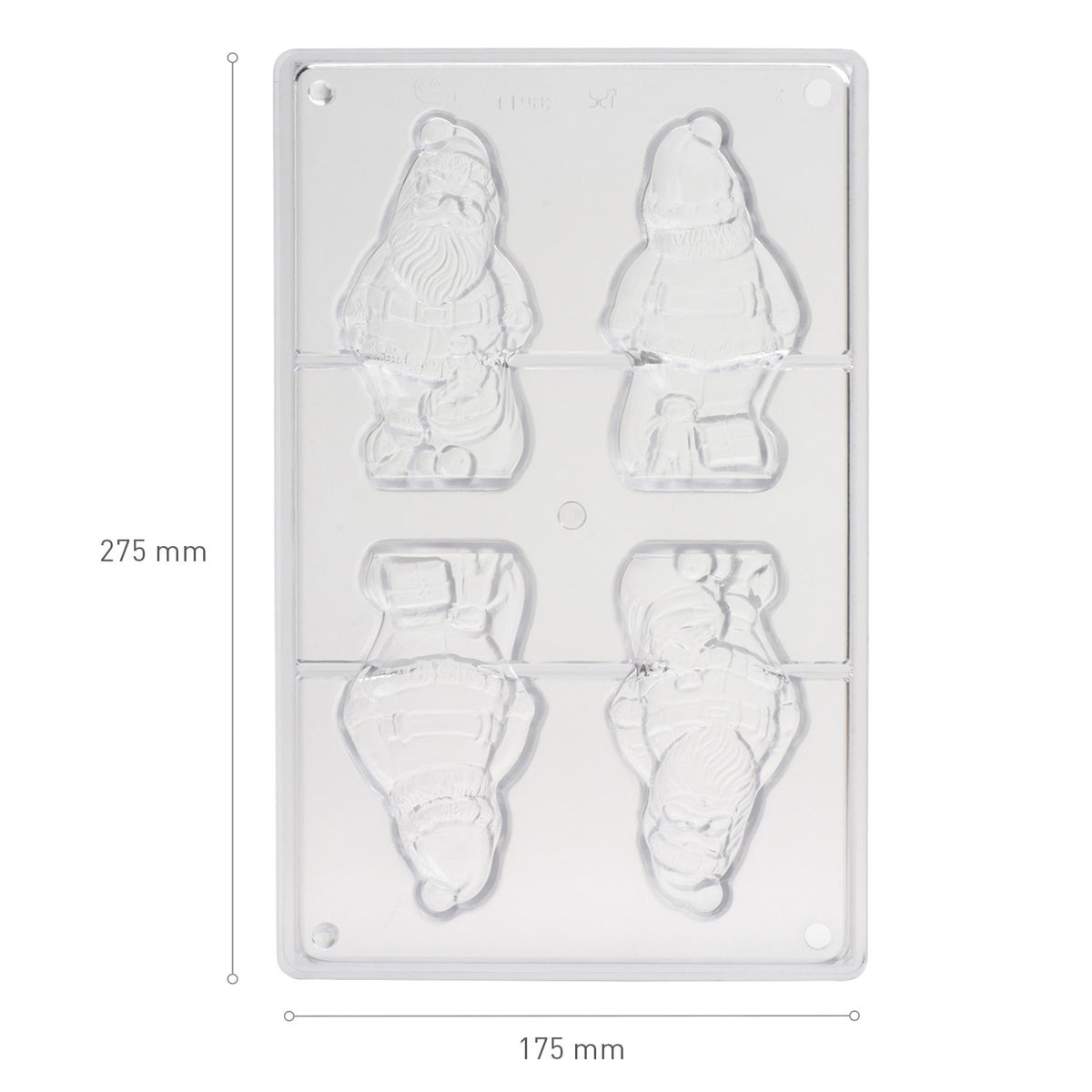 MOLDE POLICARBONATO CHOCOLATE PAPÁ NOEL 105X56MM