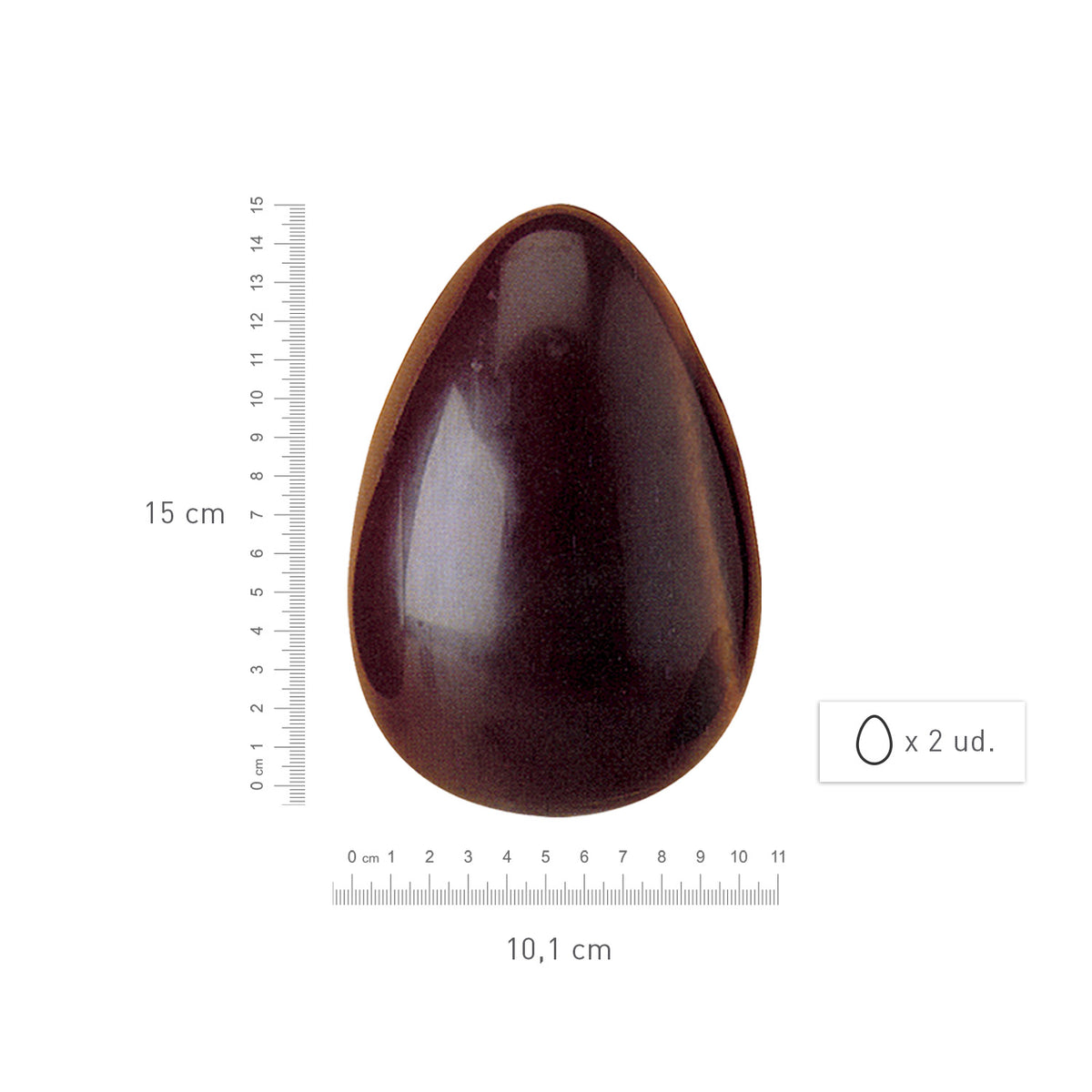 MOLDE POLICARBONATO 3 FORMAS HUEVO PASCUA 130G 150X101MM