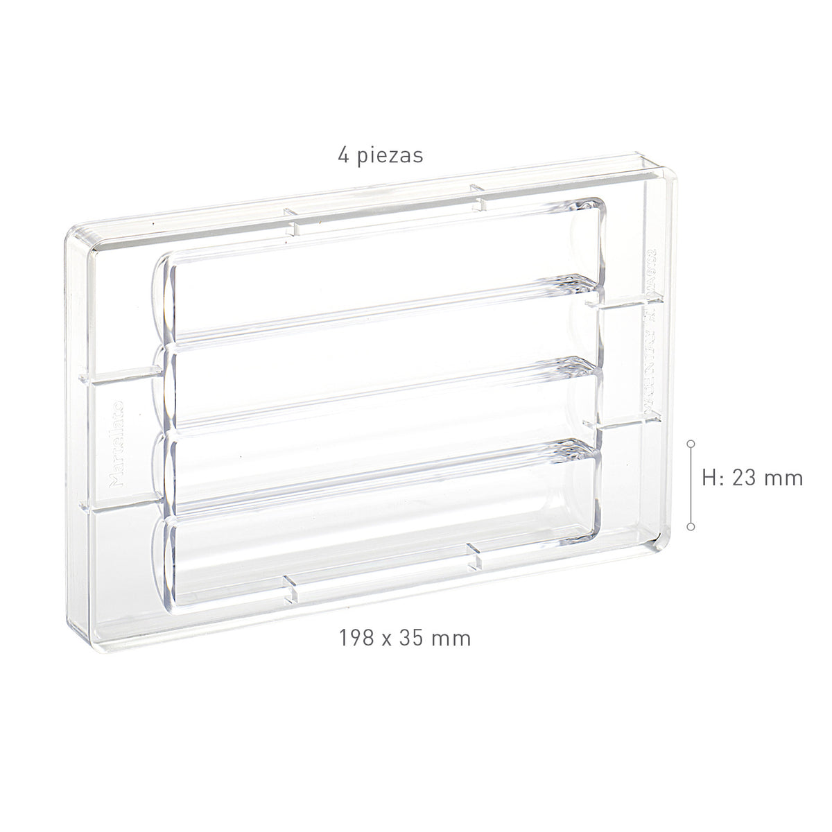FORMA POLICARBONATO CURVY 198X35 H23MM 4 PCS
