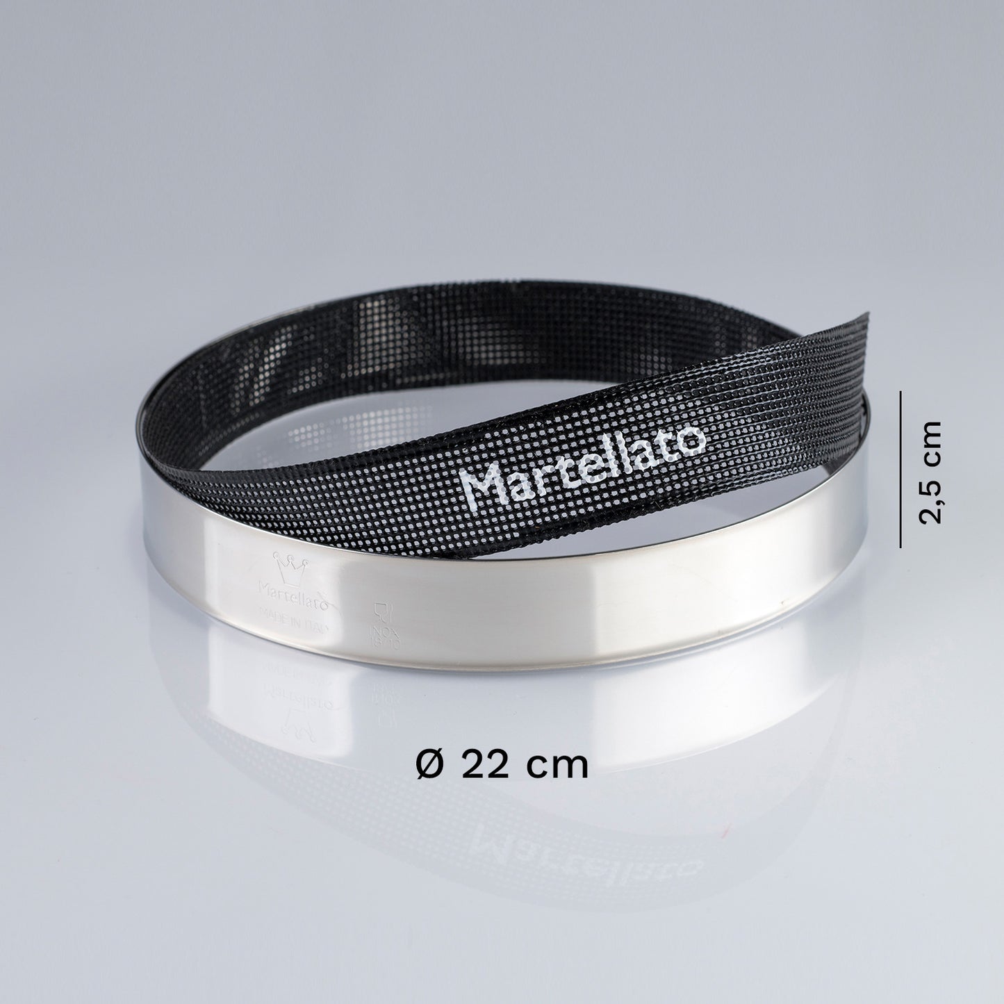 STAINLESS STEEL RING MOULD Ø 22CM H 2,5CM