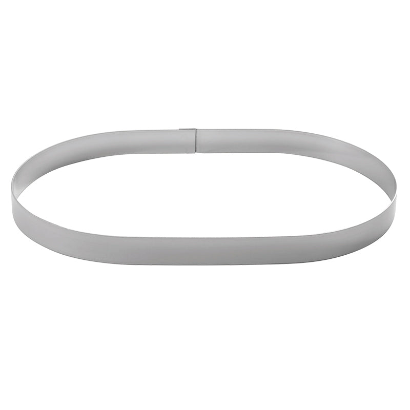STAINLESS STEEL OVAL PASTRY MOULD 258x154 H 20 MM
