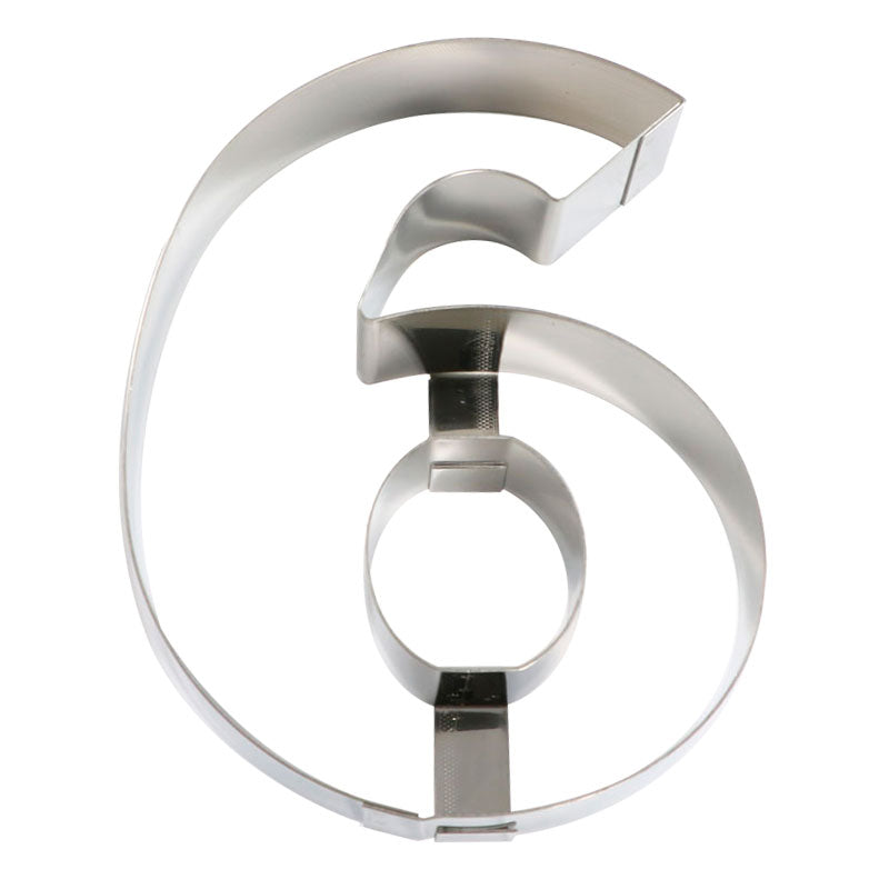 MOULE ACIER INOXYDABLE GÂTEAU NUMÉRO SIX 20 x 16 x 4 CM