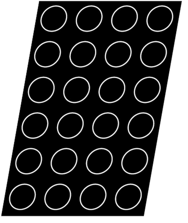 24 MOLDES REDONDOS 73MM 60X40 CM
