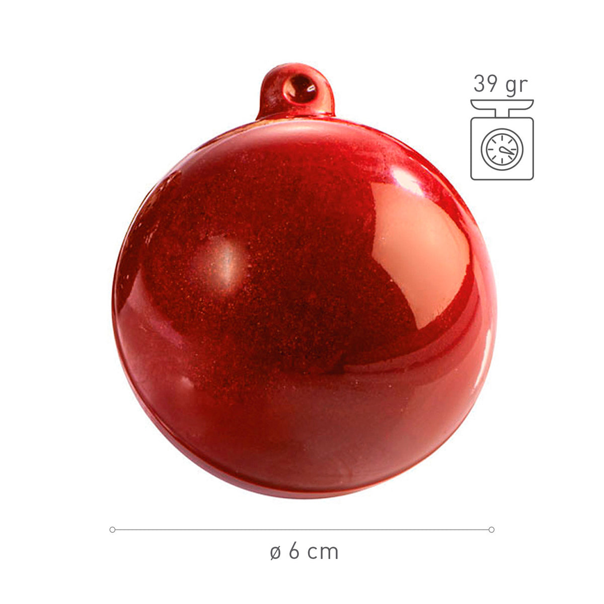 2 FORMAS TERMOFORMADO BOLA DE NATAL Ø 60MM | 6 PEÇAS