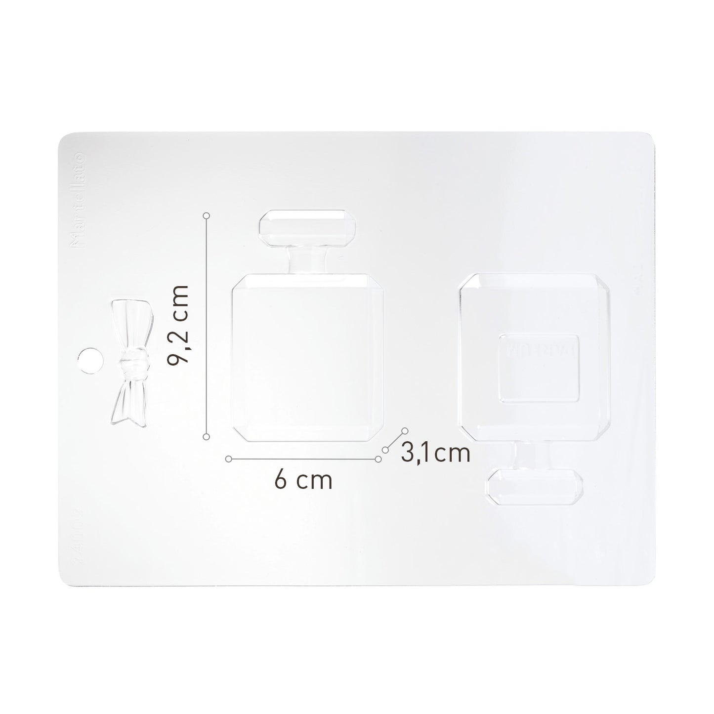 KIT 2 STAMPI IN PLASTICA TERMOFORMATI PER PROFUMI 60X31XH92MM