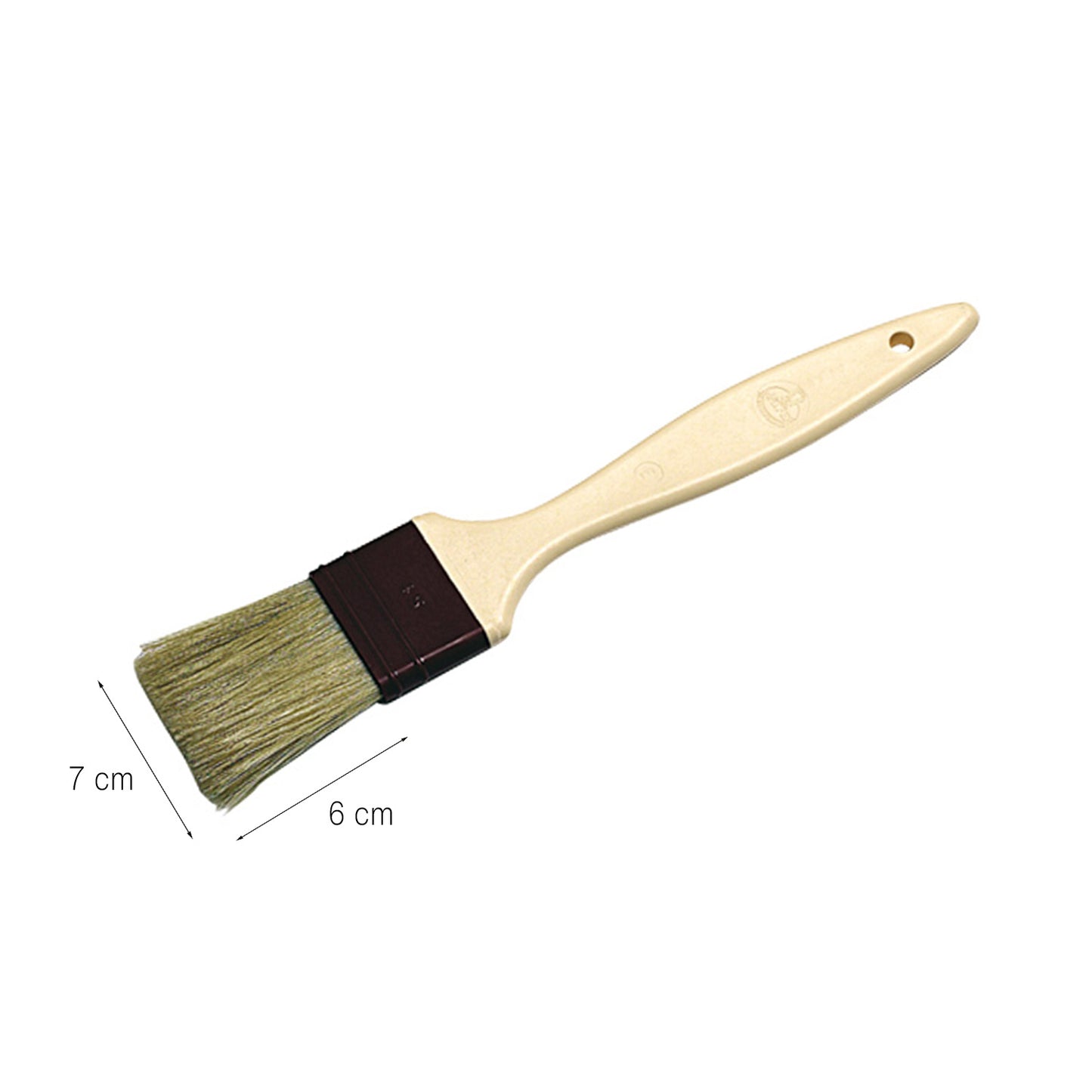 NATURAL BRISTLES PASTRY BRUSH 6X7CM
