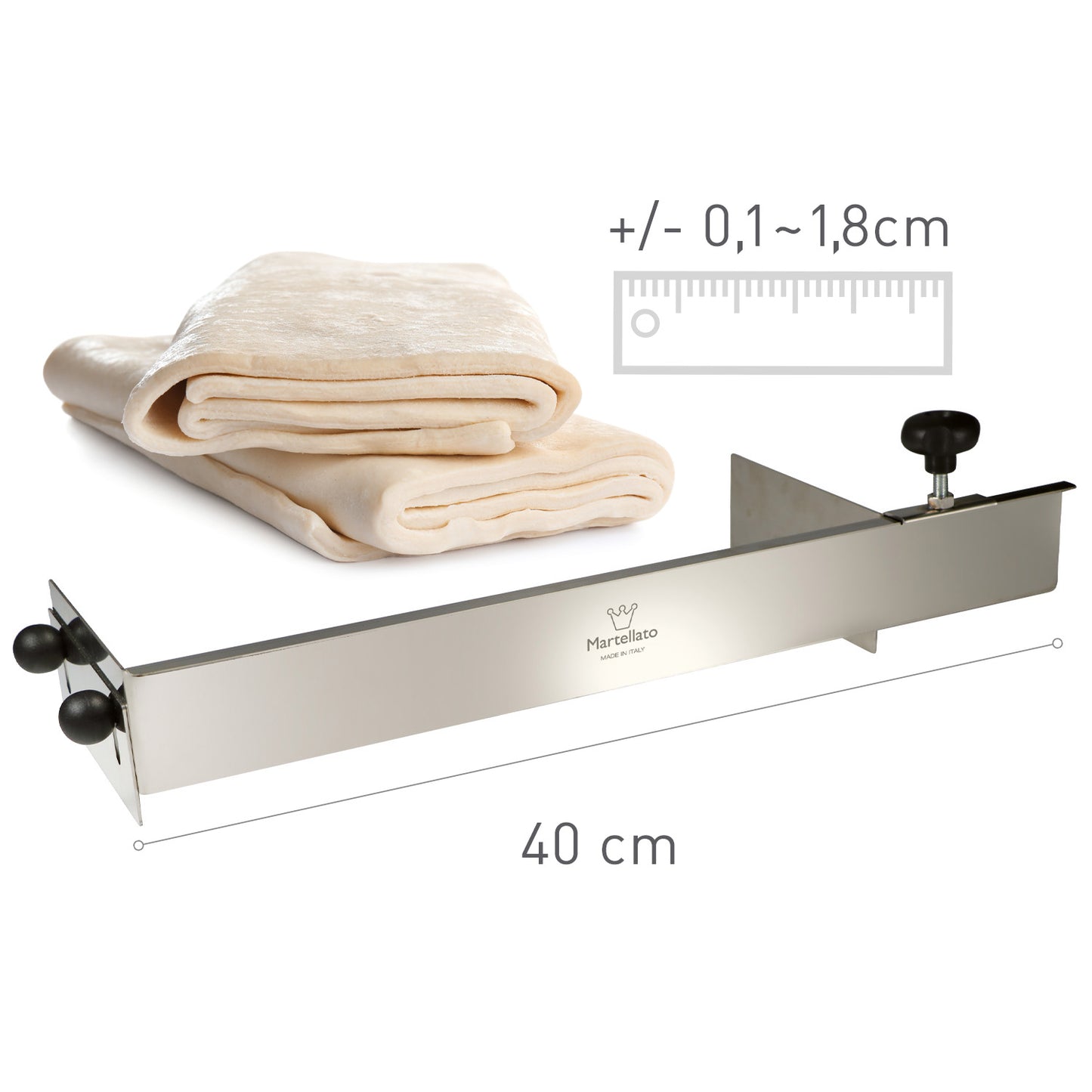 RAPLETTE REGOLABILE IN ACCIAIO INOX 40CM