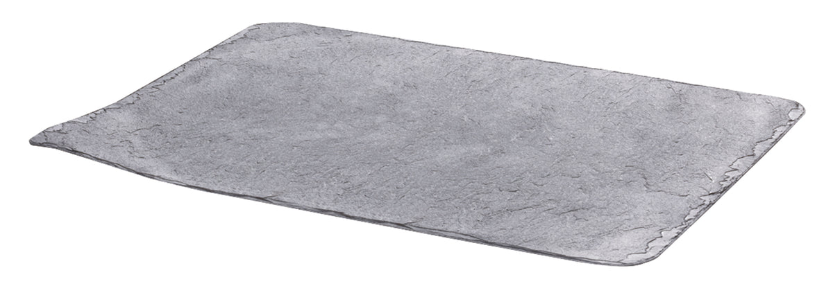 BANDEJA EFEITO PEDRA 30X14 CM CINZENTA