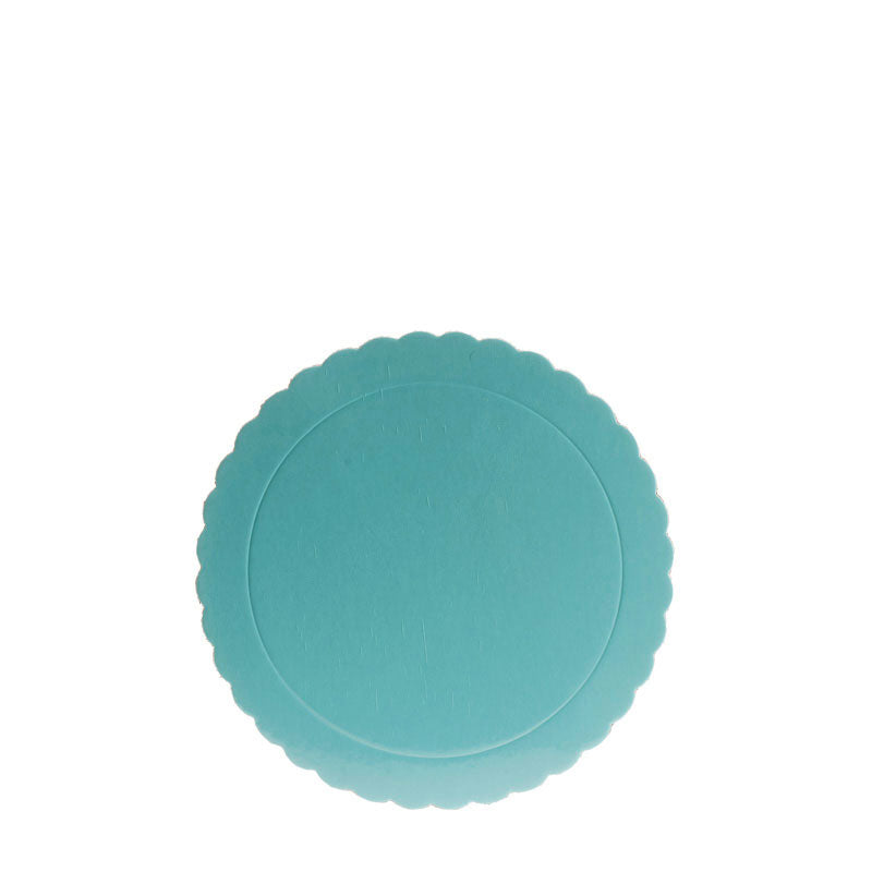 PLATEAU DENTELLE ROND BLEU Ø 20 CM H 3 MM