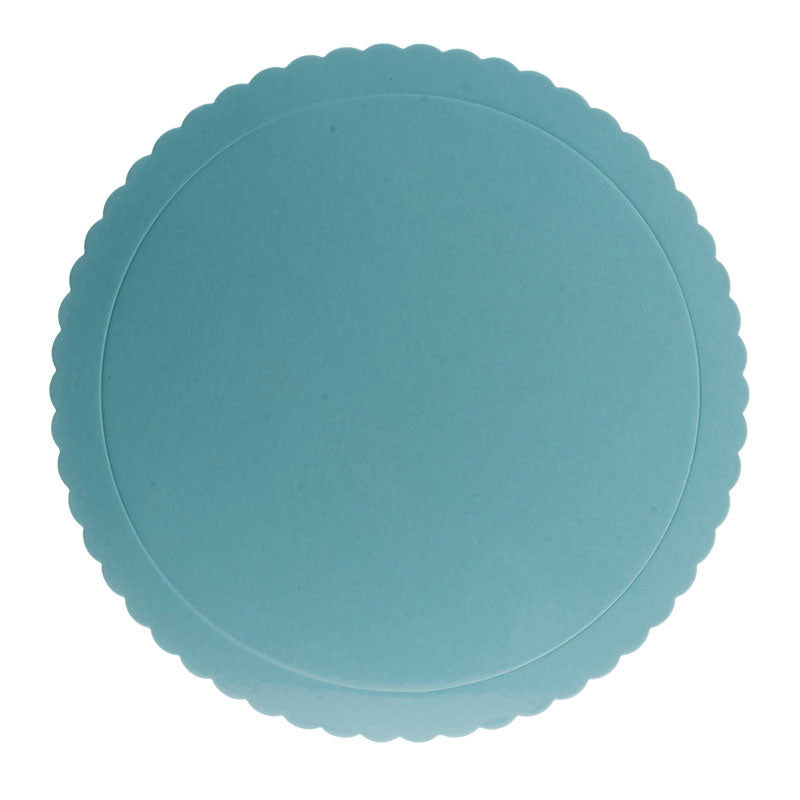 SCALLOPED BLUE CAKE BOARD Ø 30 CM H 3 MM