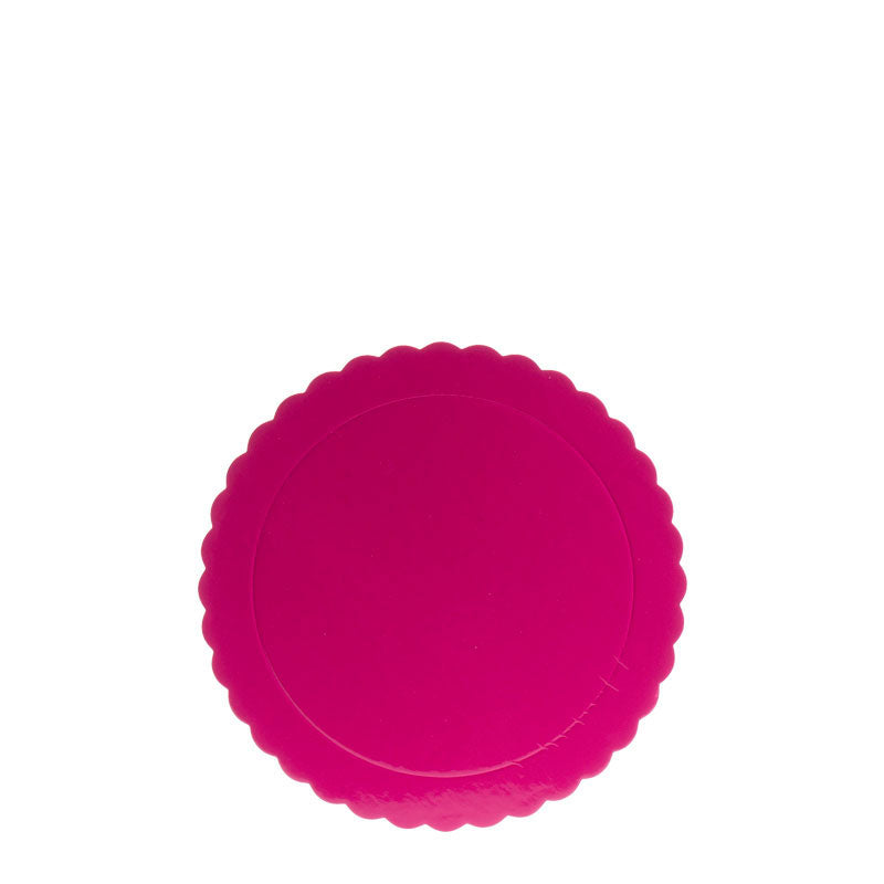 SCALLOPED FUCHSIA CAKE BOARD Ø 20 CM H 3 MM