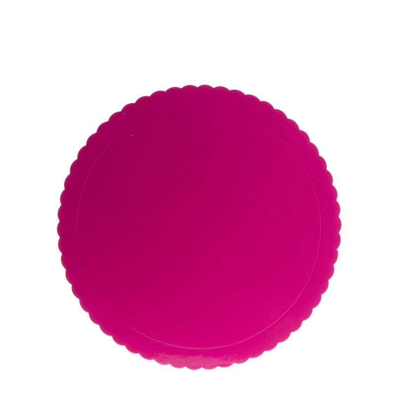 SCALLOPED FUCHSIA CAKE BOARD Ø 25 CM H 3 MM