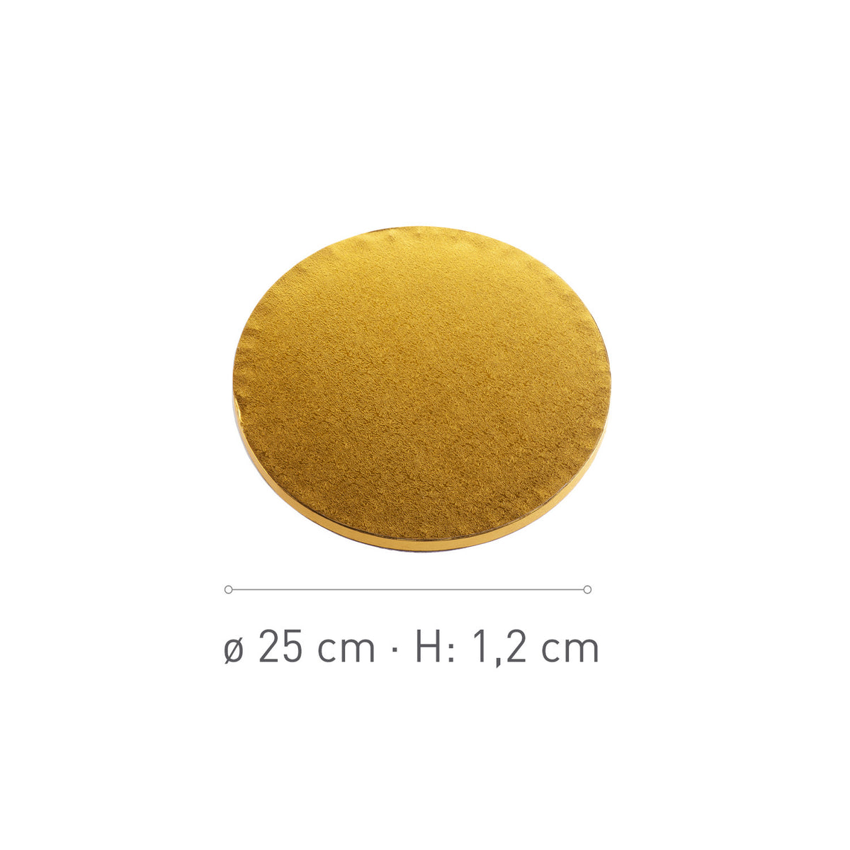BASE DE BOLO REDONDA DOURADA Ø 25CM H1.2CM