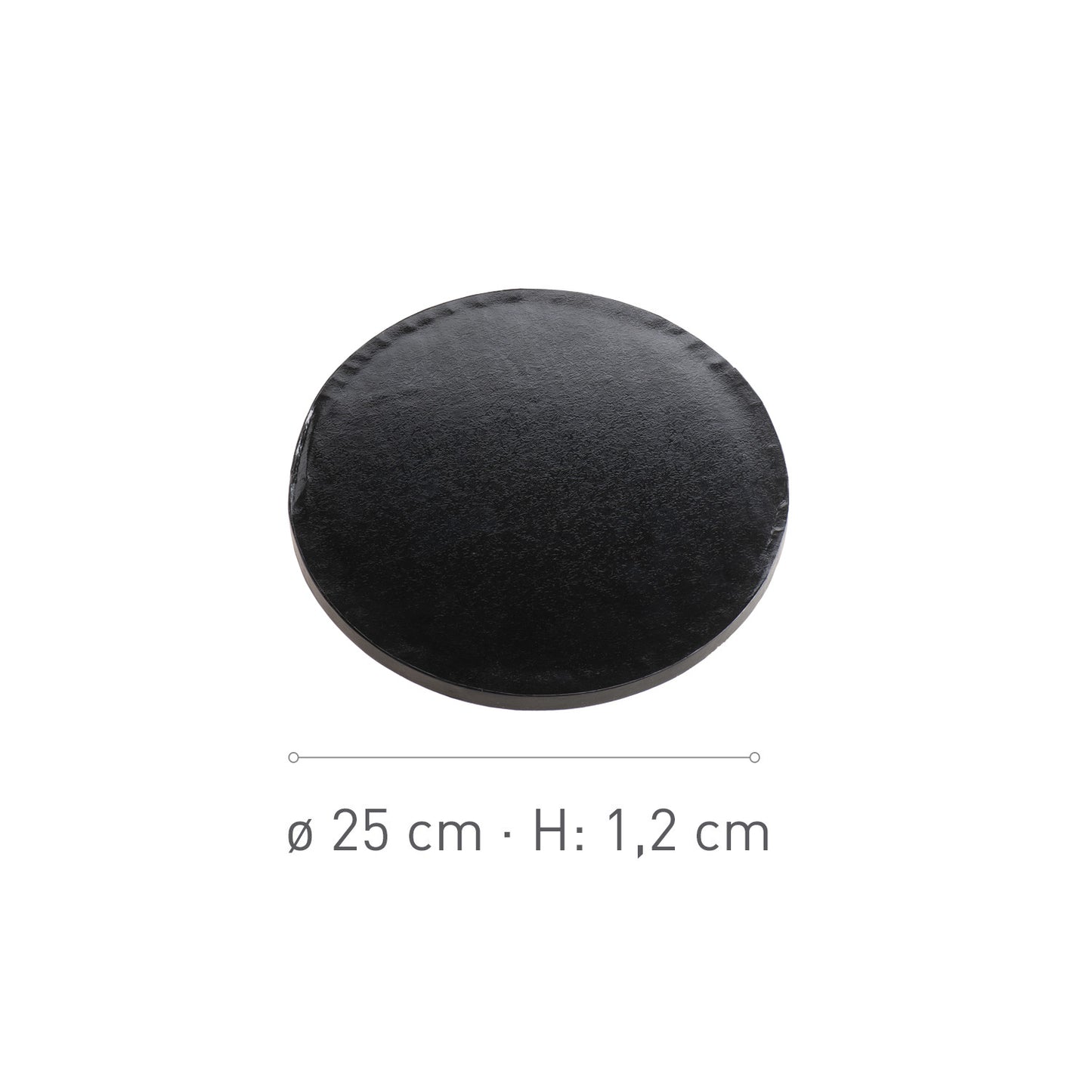 BASE REDONDA DE BOLO PRETO Ø 25CM H1.2CM